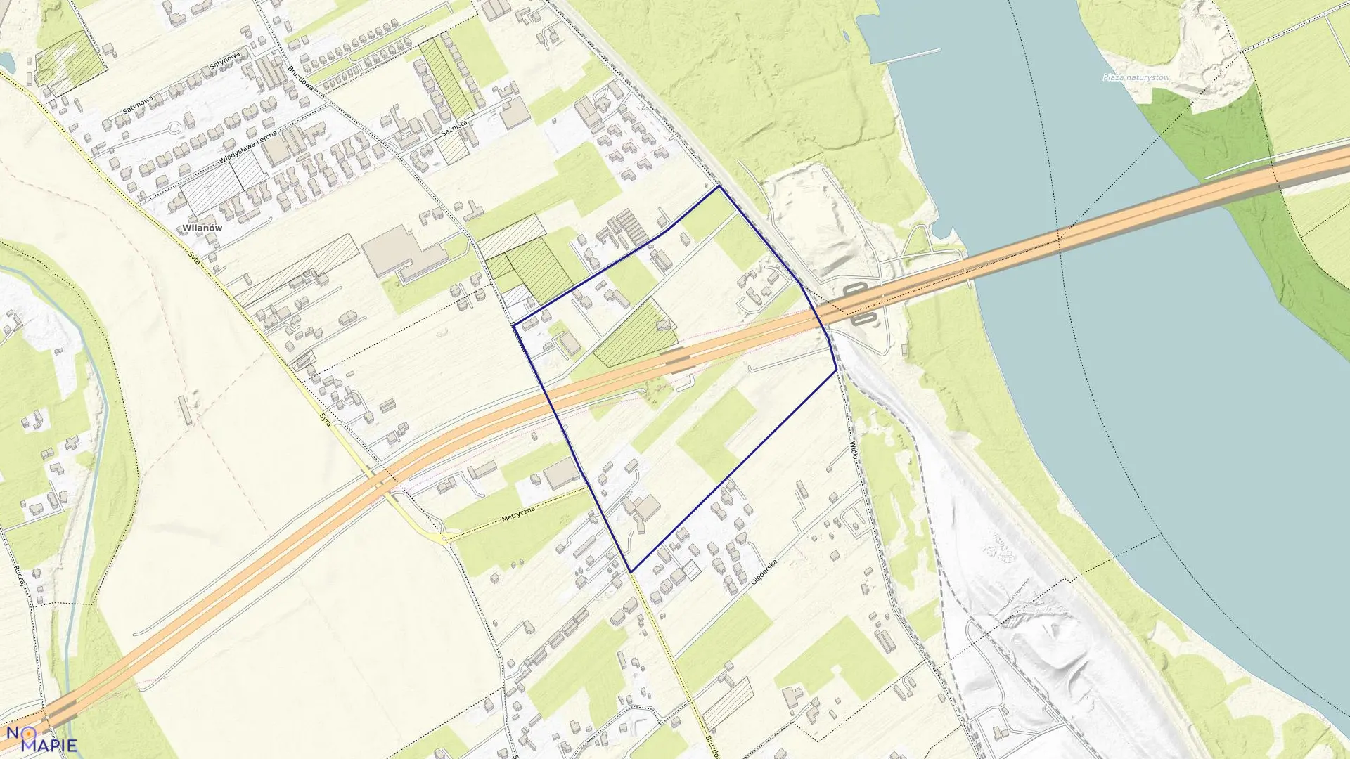 Mapa obrębu 1-06-50 w mieście Warszawa