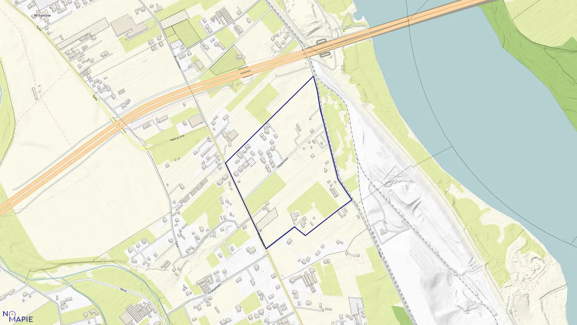 Mapa obrębu 1-06-51 w mieście Warszawa