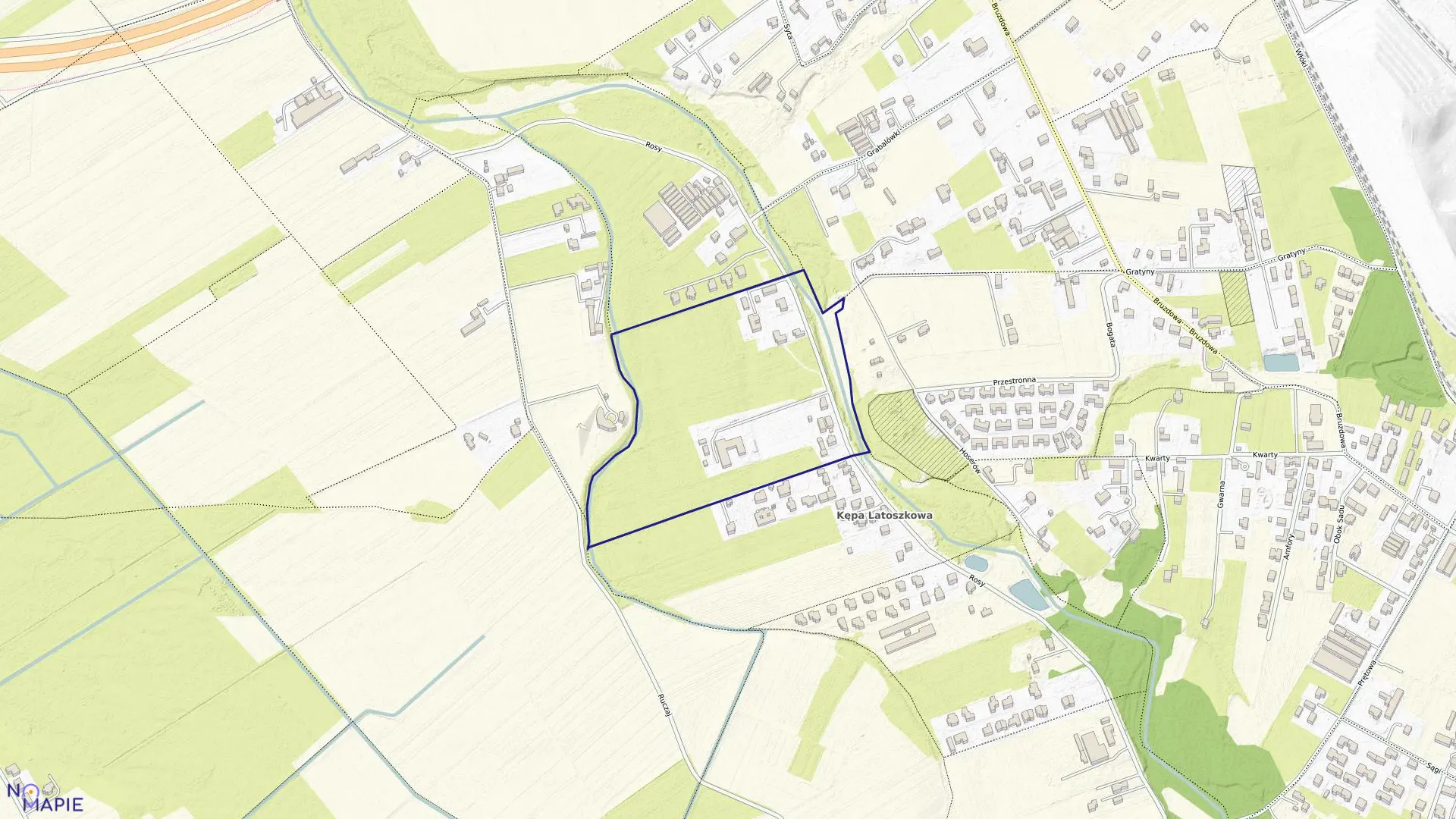 Mapa obrębu 1-06-59 w mieście Warszawa