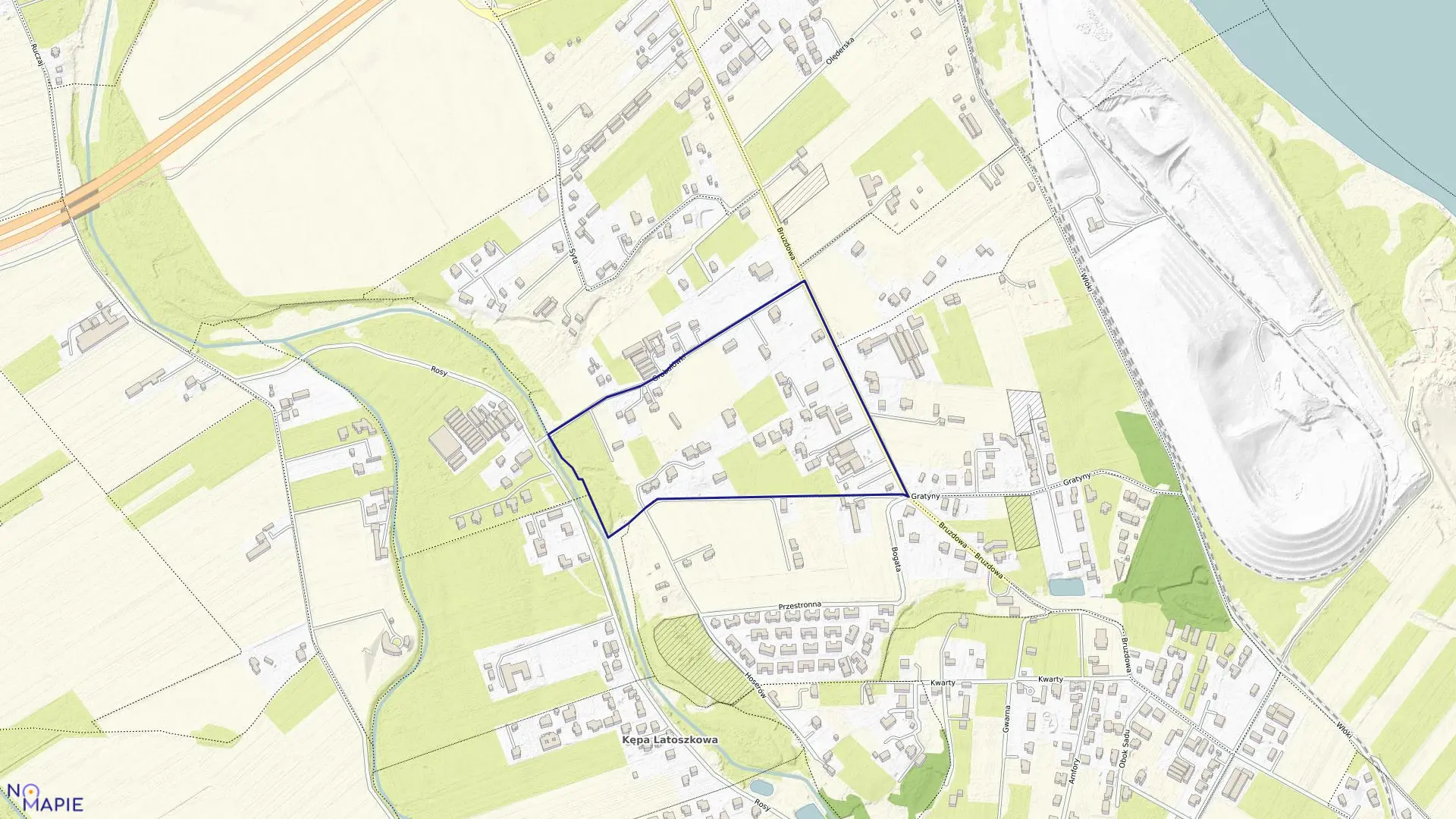 Mapa obrębu 1-06-60 w mieście Warszawa