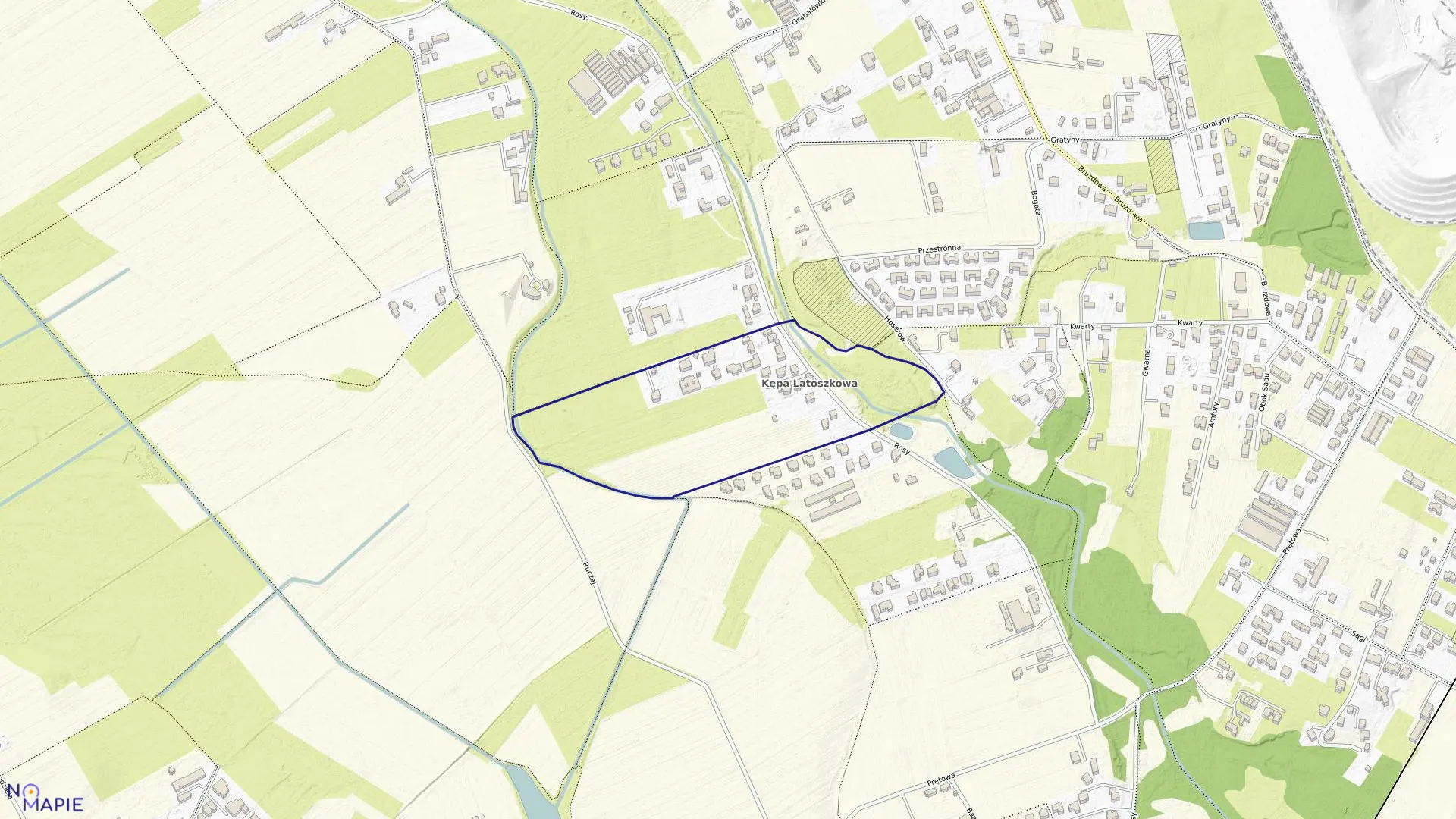 Mapa obrębu 1-06-62 w mieście Warszawa