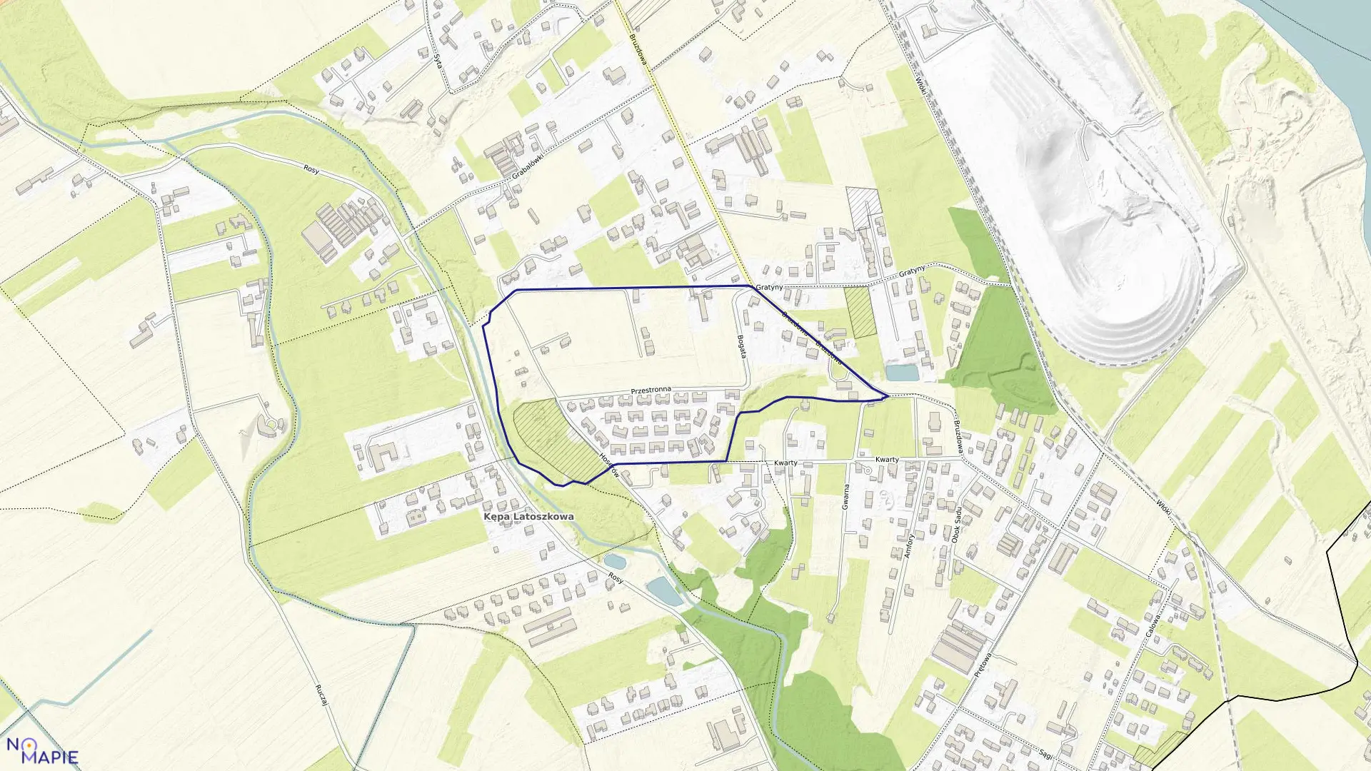 Mapa obrębu 1-06-63 w mieście Warszawa