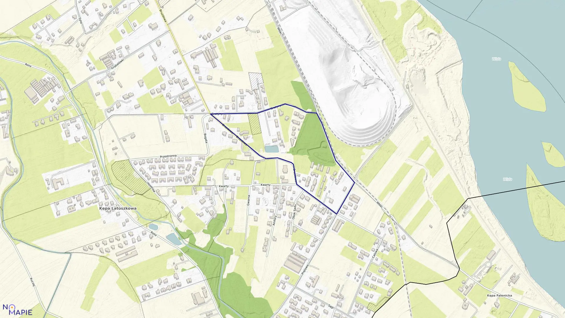 Mapa obrębu 1-06-64 w mieście Warszawa