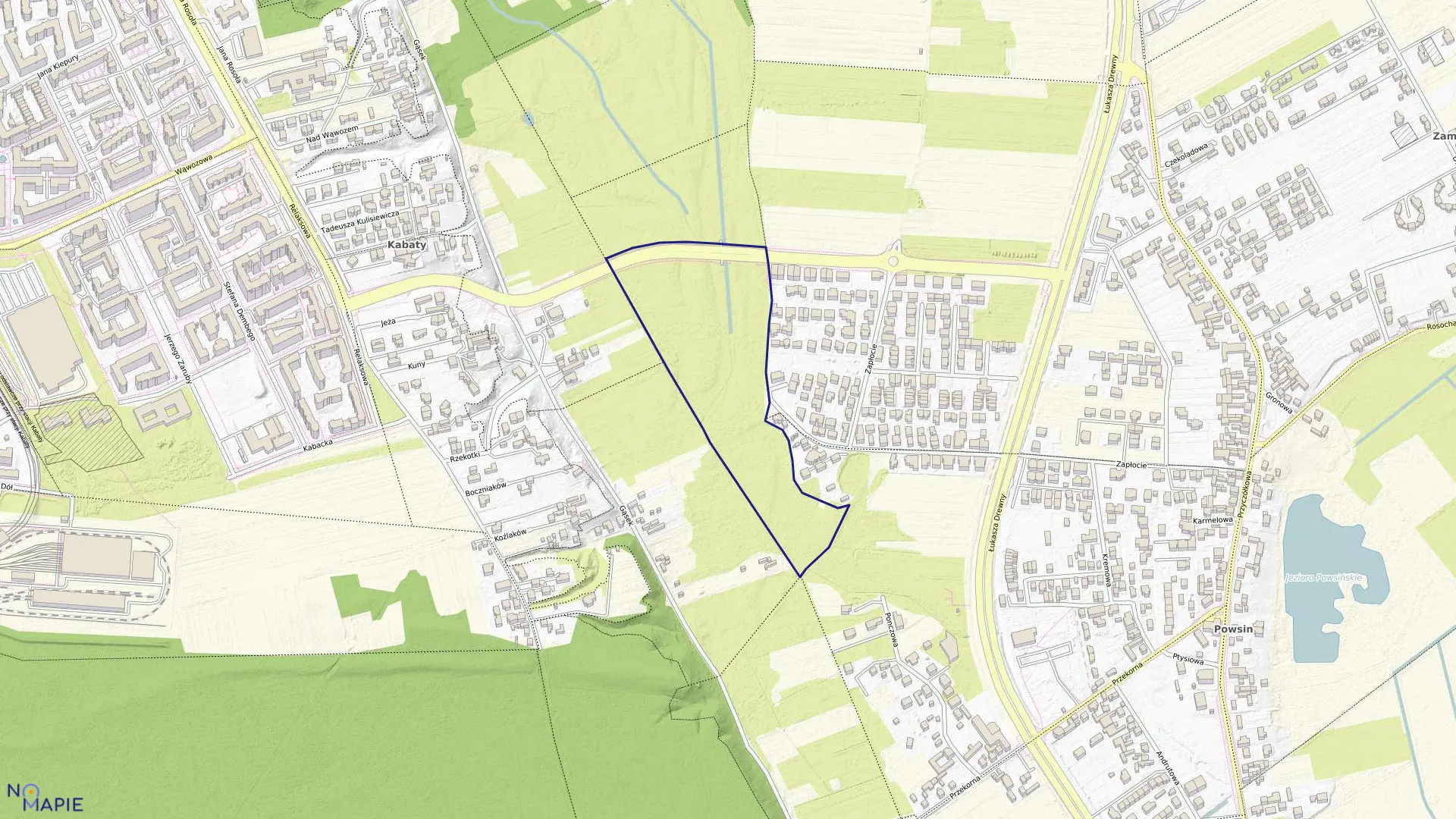 Mapa obrębu 1-06-66 w mieście Warszawa