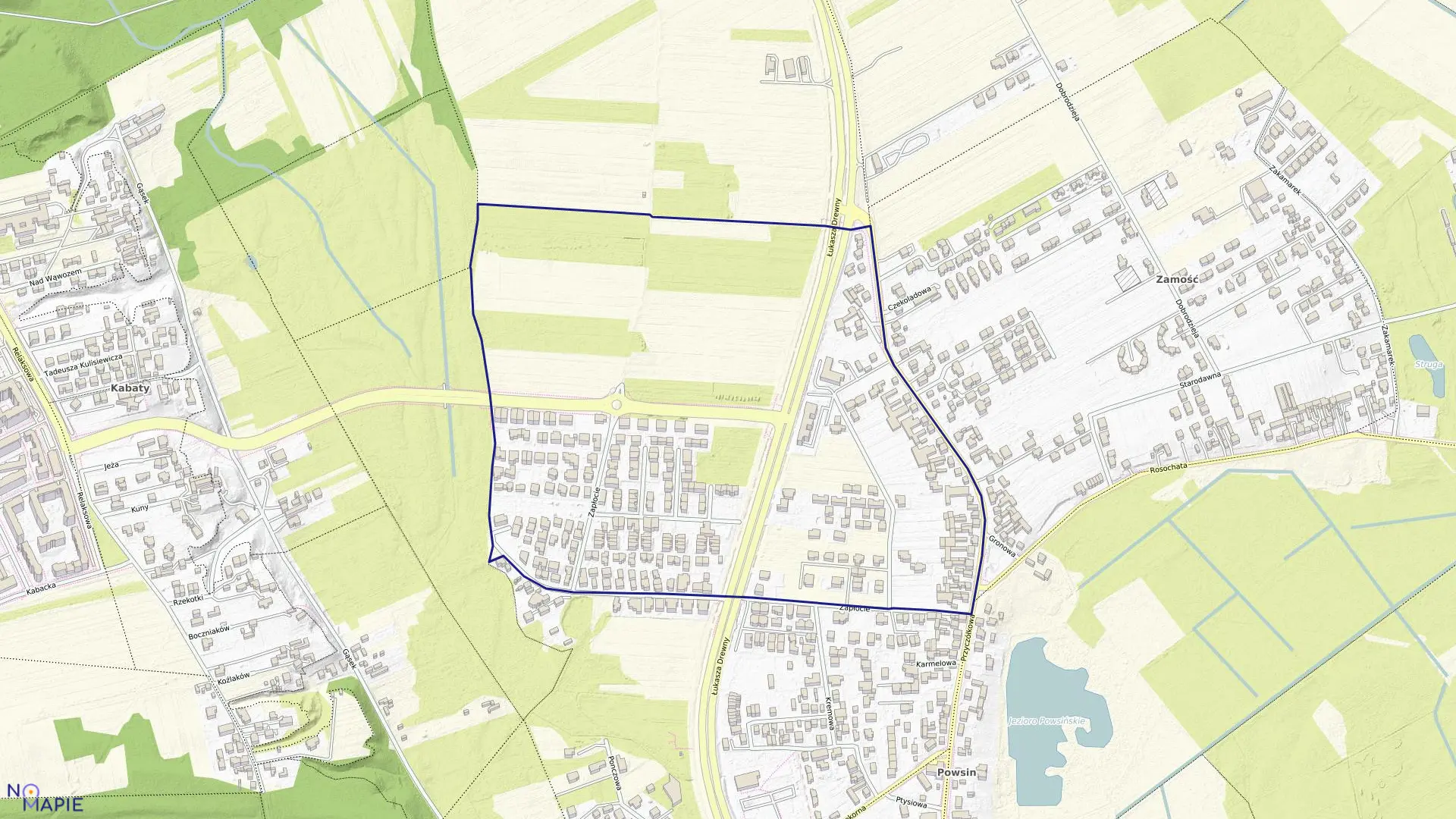 Mapa obrębu 1-06-67 w mieście Warszawa