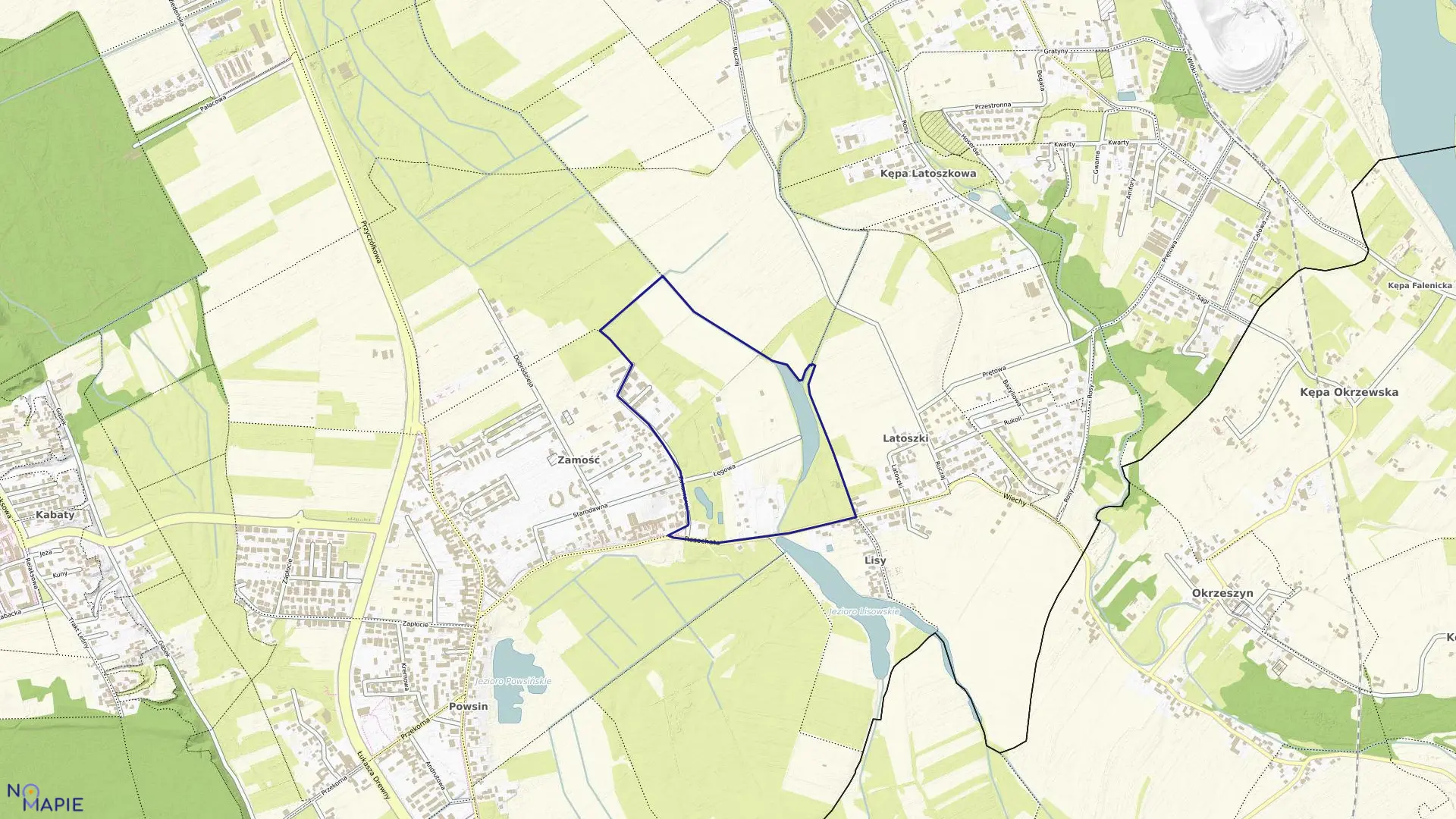 Mapa obrębu 1-06-69 w mieście Warszawa