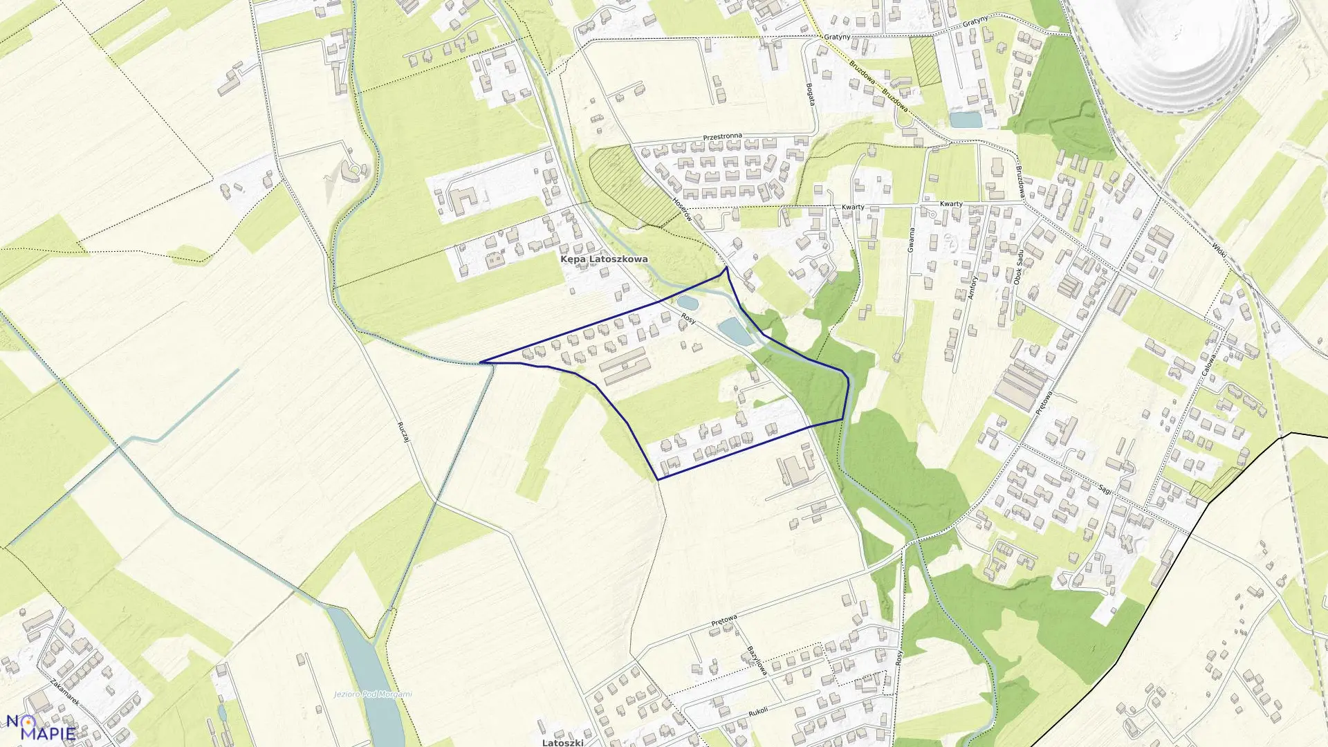 Mapa obrębu 1-06-71 w mieście Warszawa