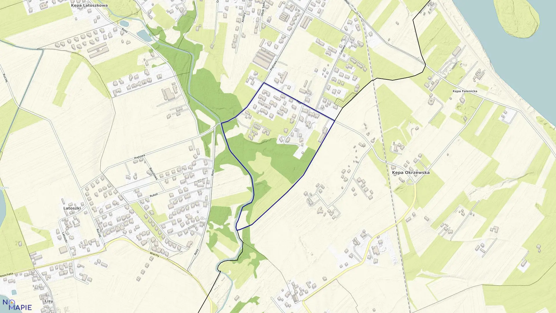 Mapa obrębu 1-06-78 w mieście Warszawa