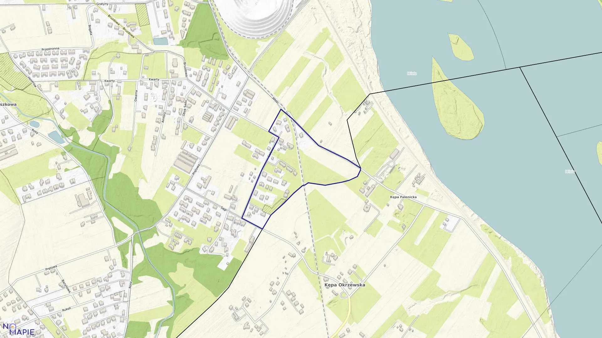 Mapa obrębu 1-06-79 w mieście Warszawa