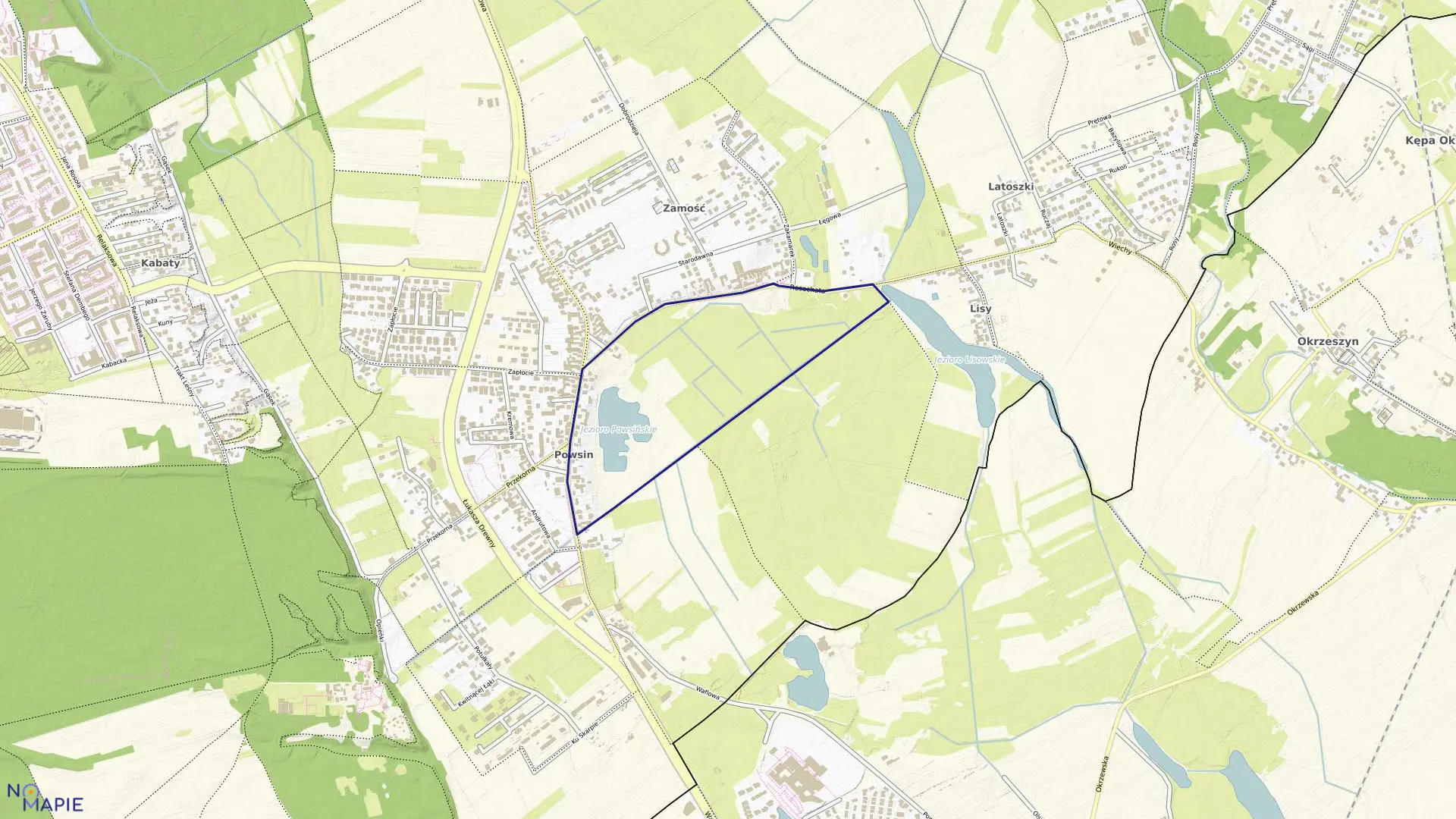 Mapa obrębu 1-06-81 w mieście Warszawa