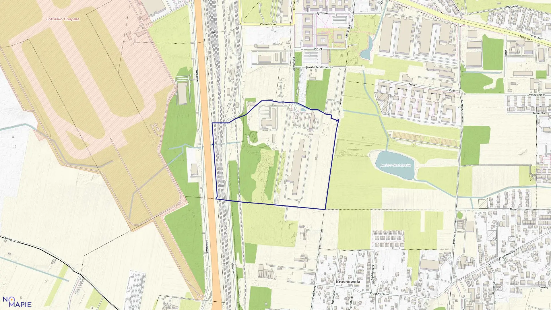 Mapa obrębu 1-08-26 w mieście Warszawa