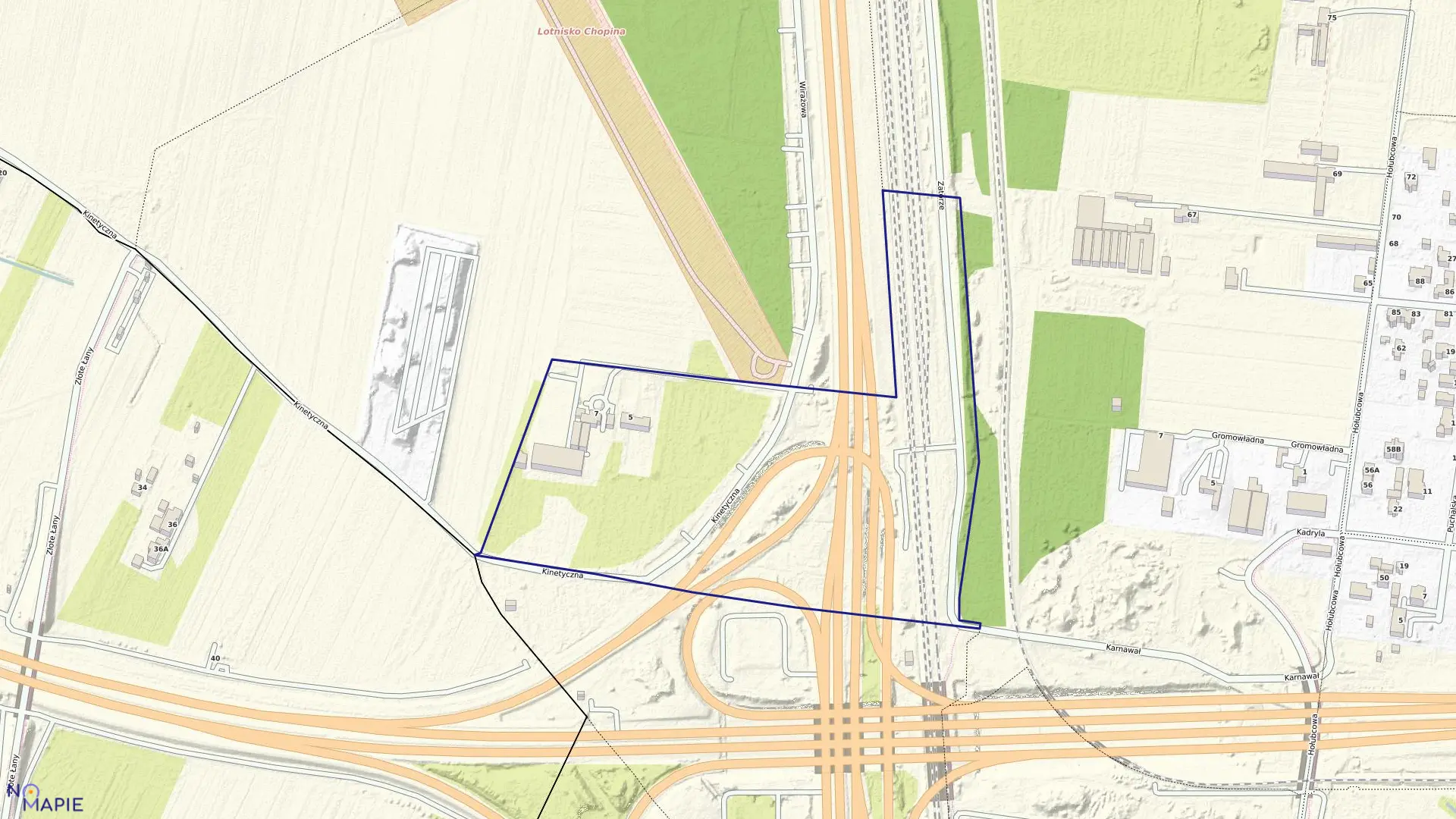 Mapa obrębu 1-09-08 w mieście Warszawa