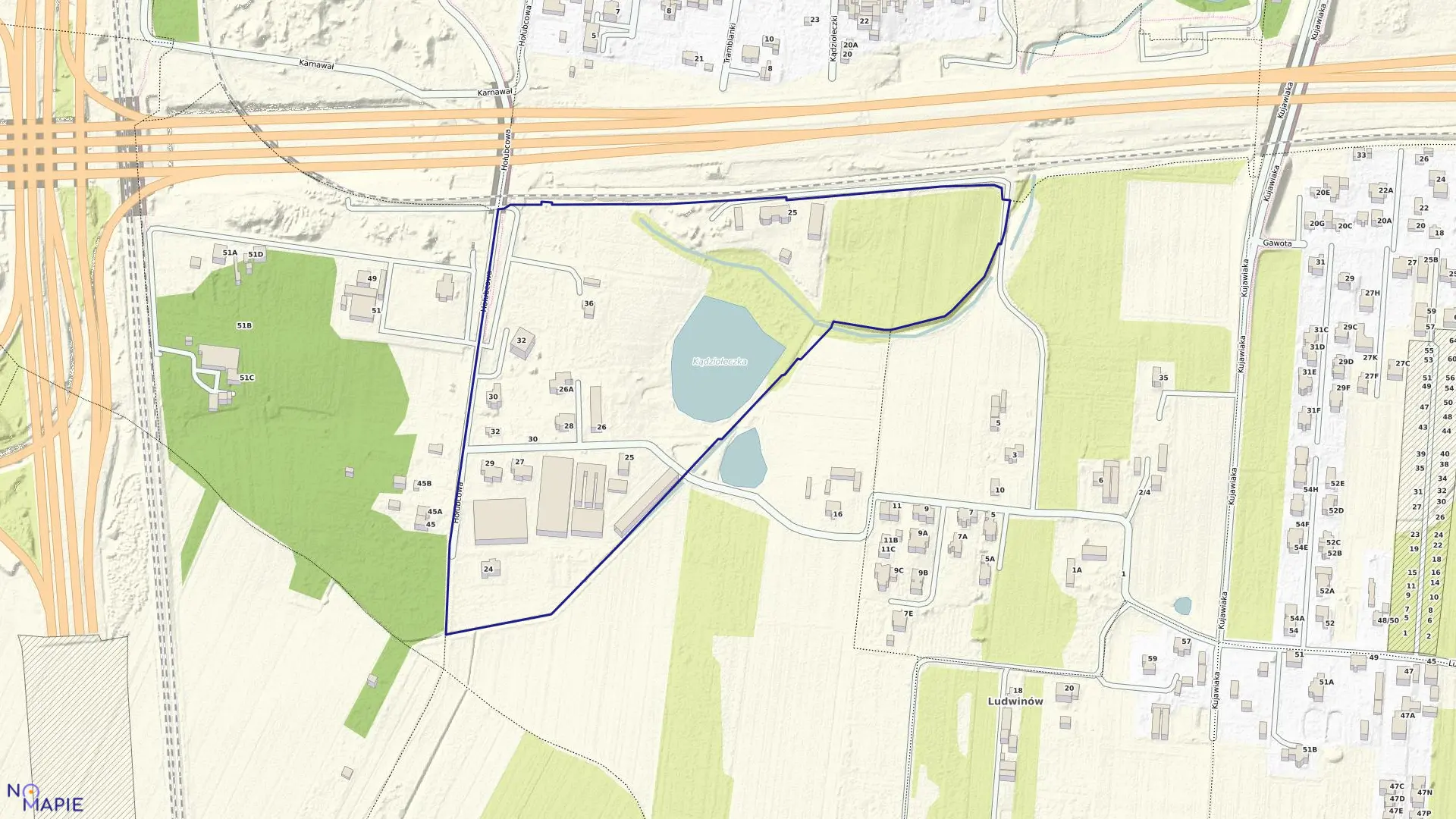 Mapa obrębu 1-09-20 w mieście Warszawa