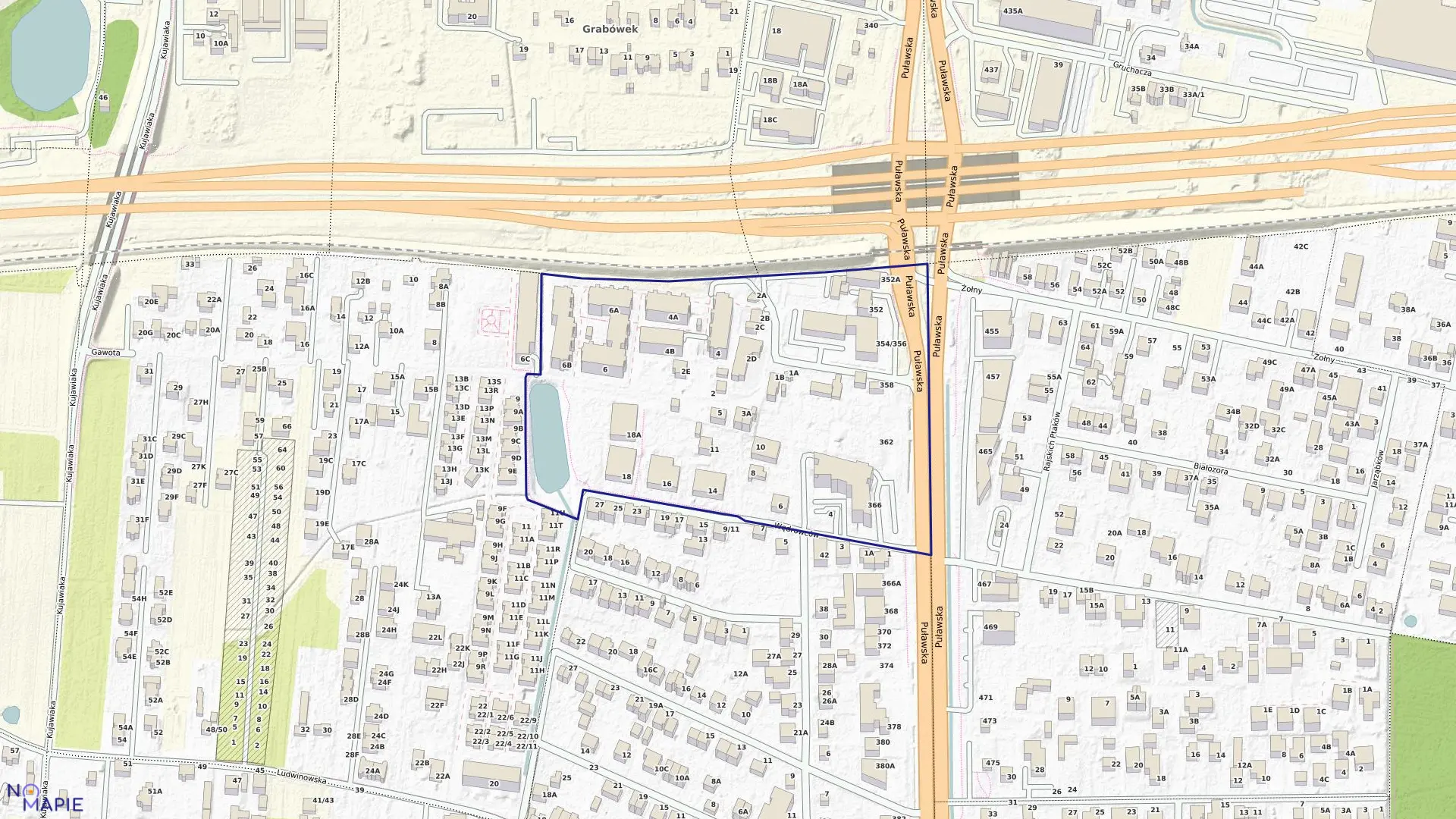 Mapa obrębu 1-09-23 w mieście Warszawa