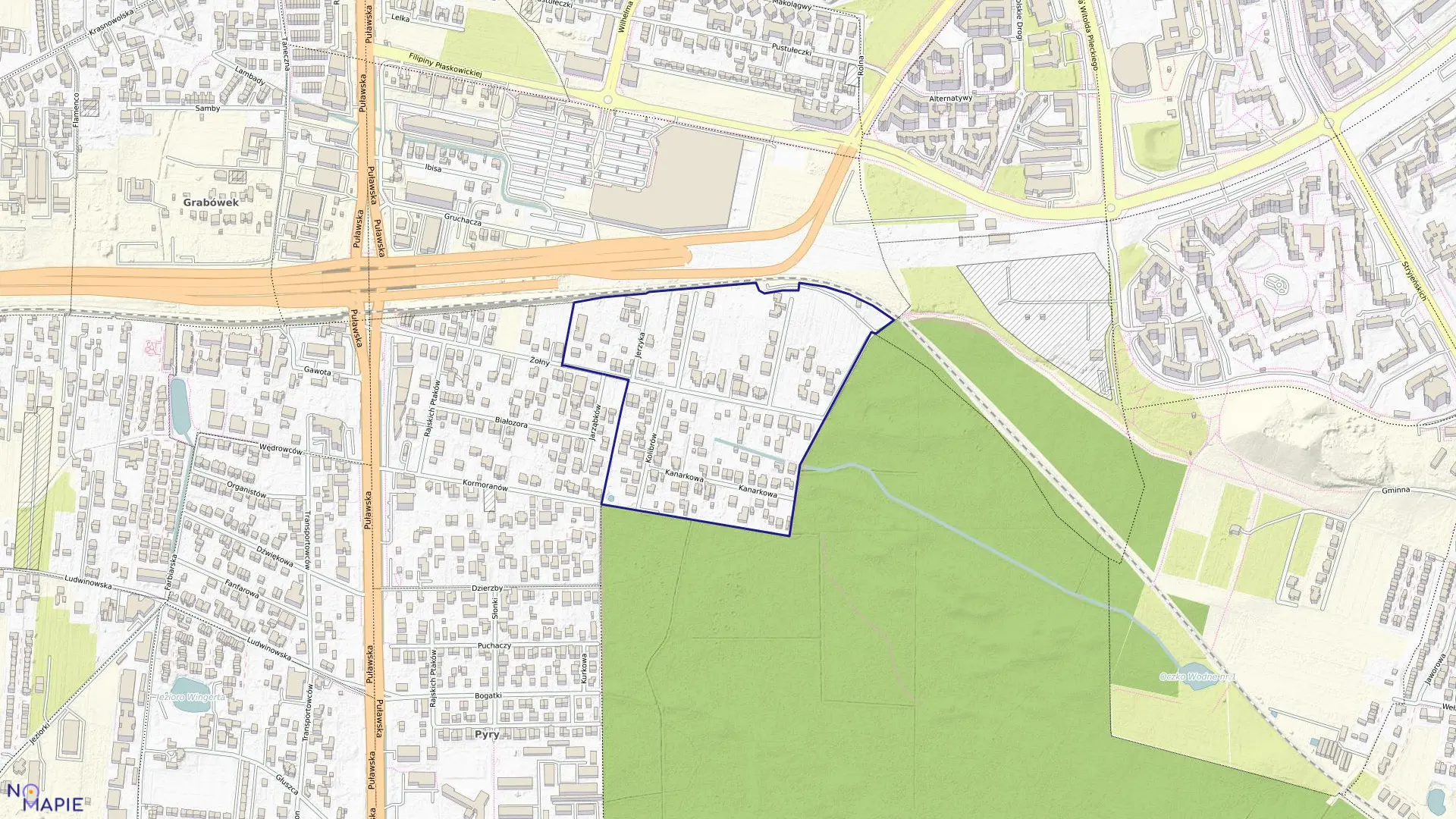 Mapa obrębu 1-09-26 w mieście Warszawa