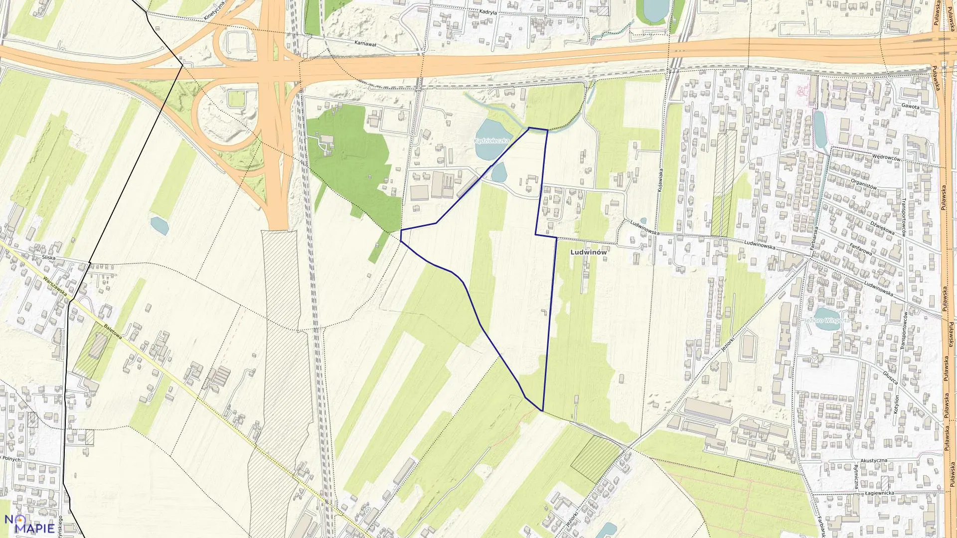 Mapa obrębu 1-09-29 w mieście Warszawa