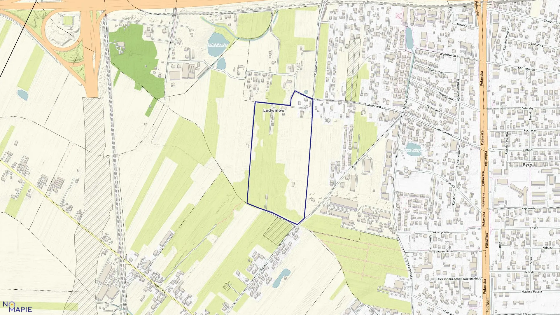 Mapa obrębu 1-09-30 w mieście Warszawa