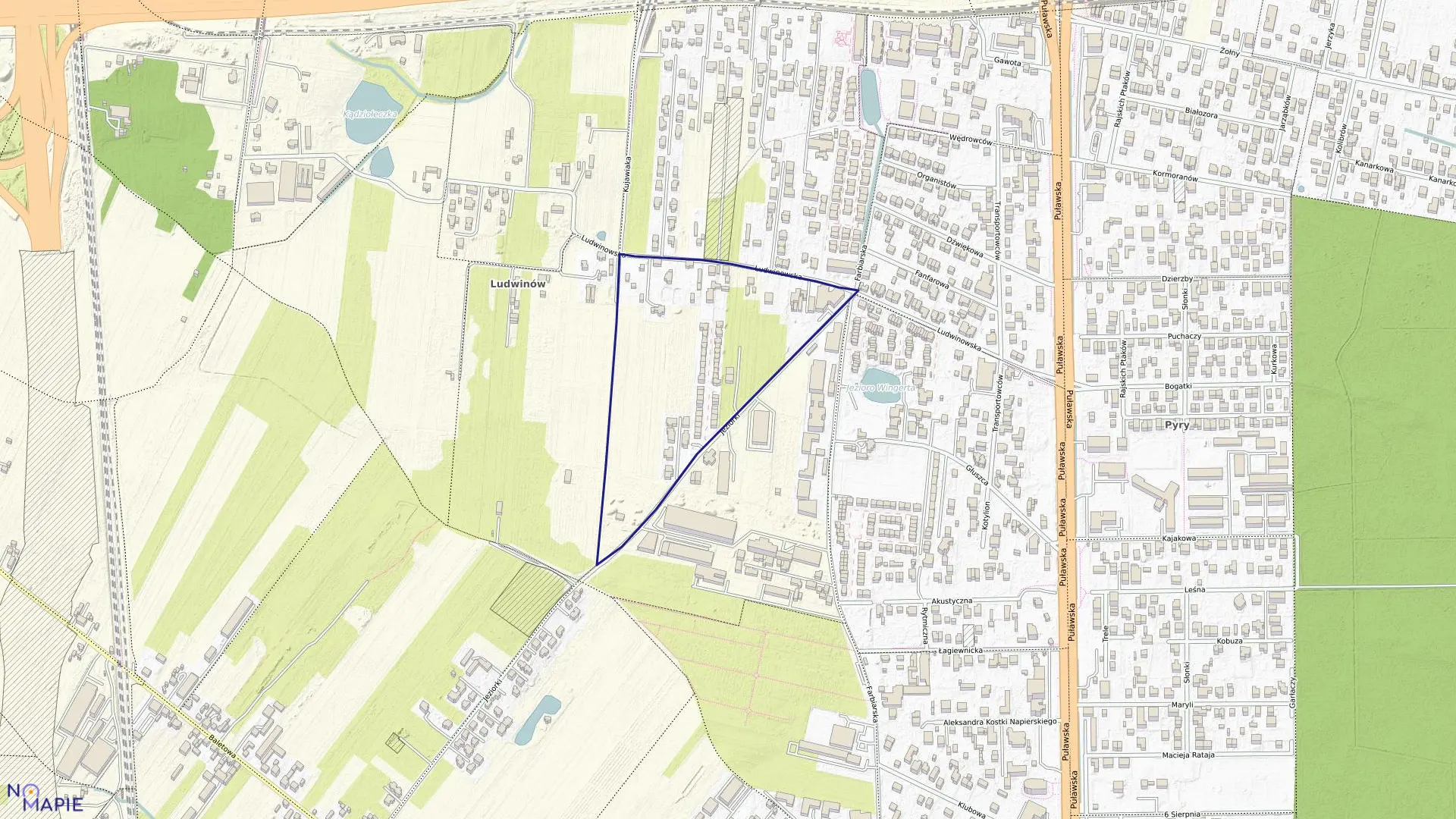 Mapa obrębu 1-09-31 w mieście Warszawa