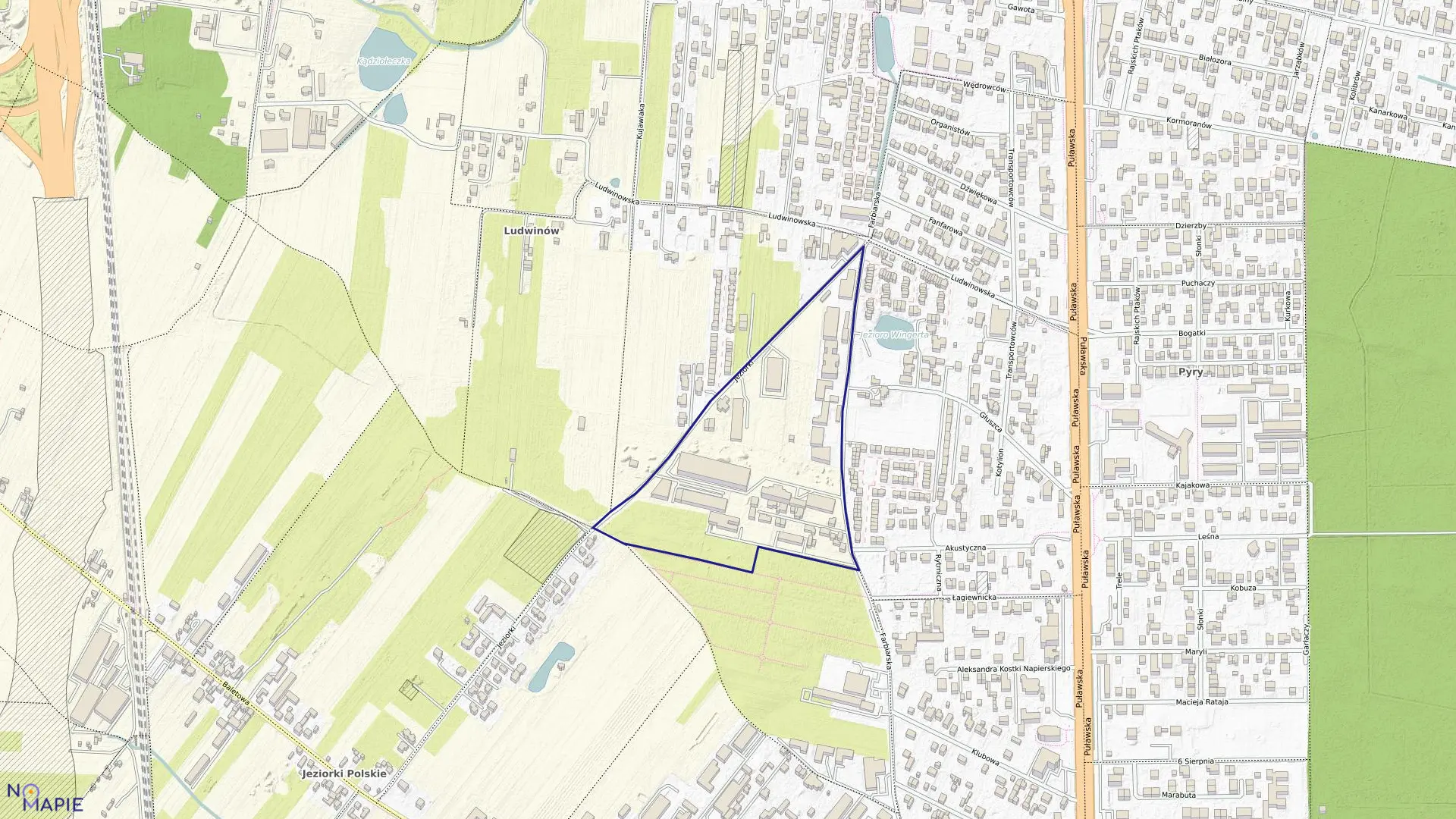 Mapa obrębu 1-09-32 w mieście Warszawa