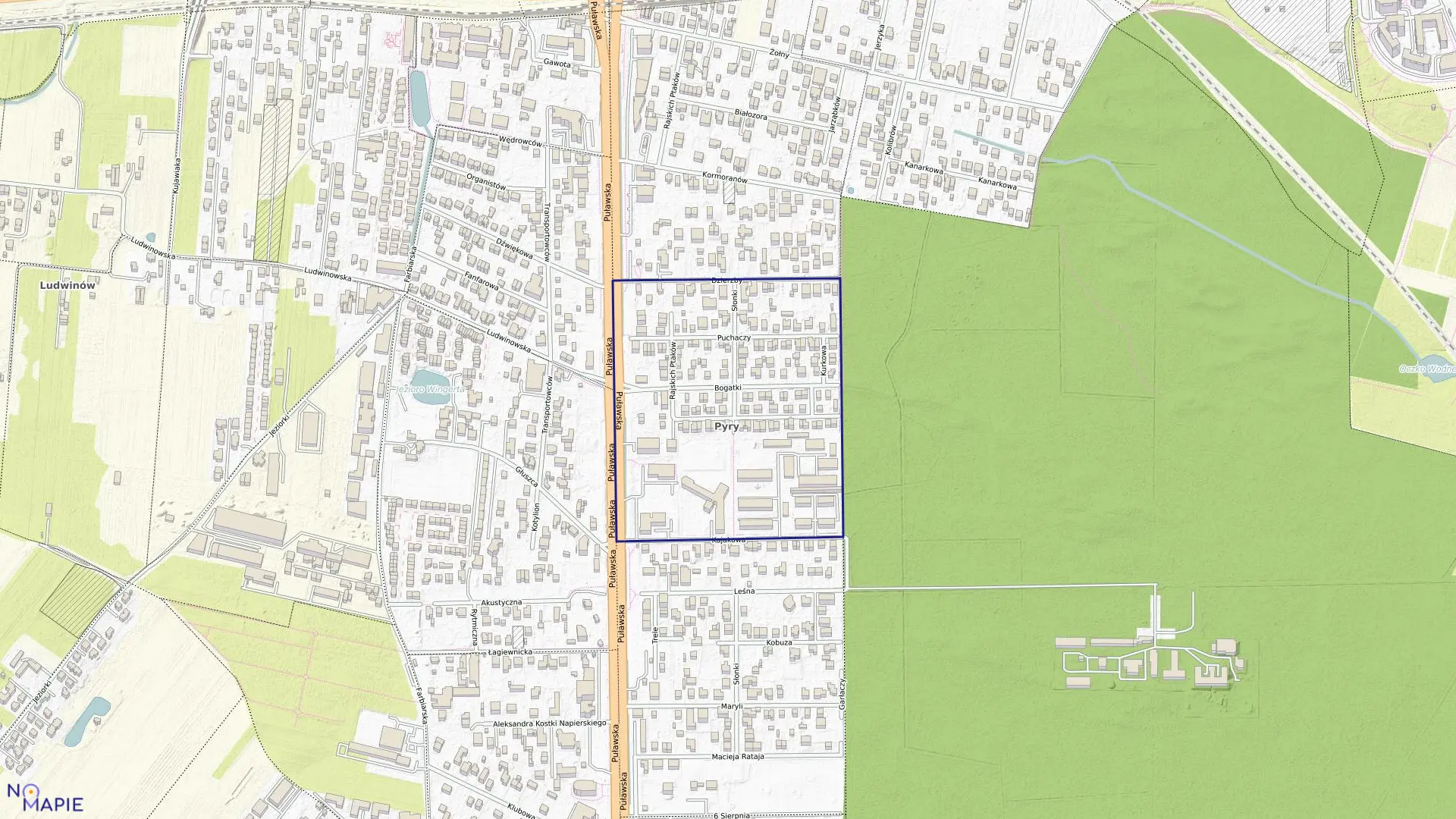 Mapa obrębu 1-09-34 w mieście Warszawa