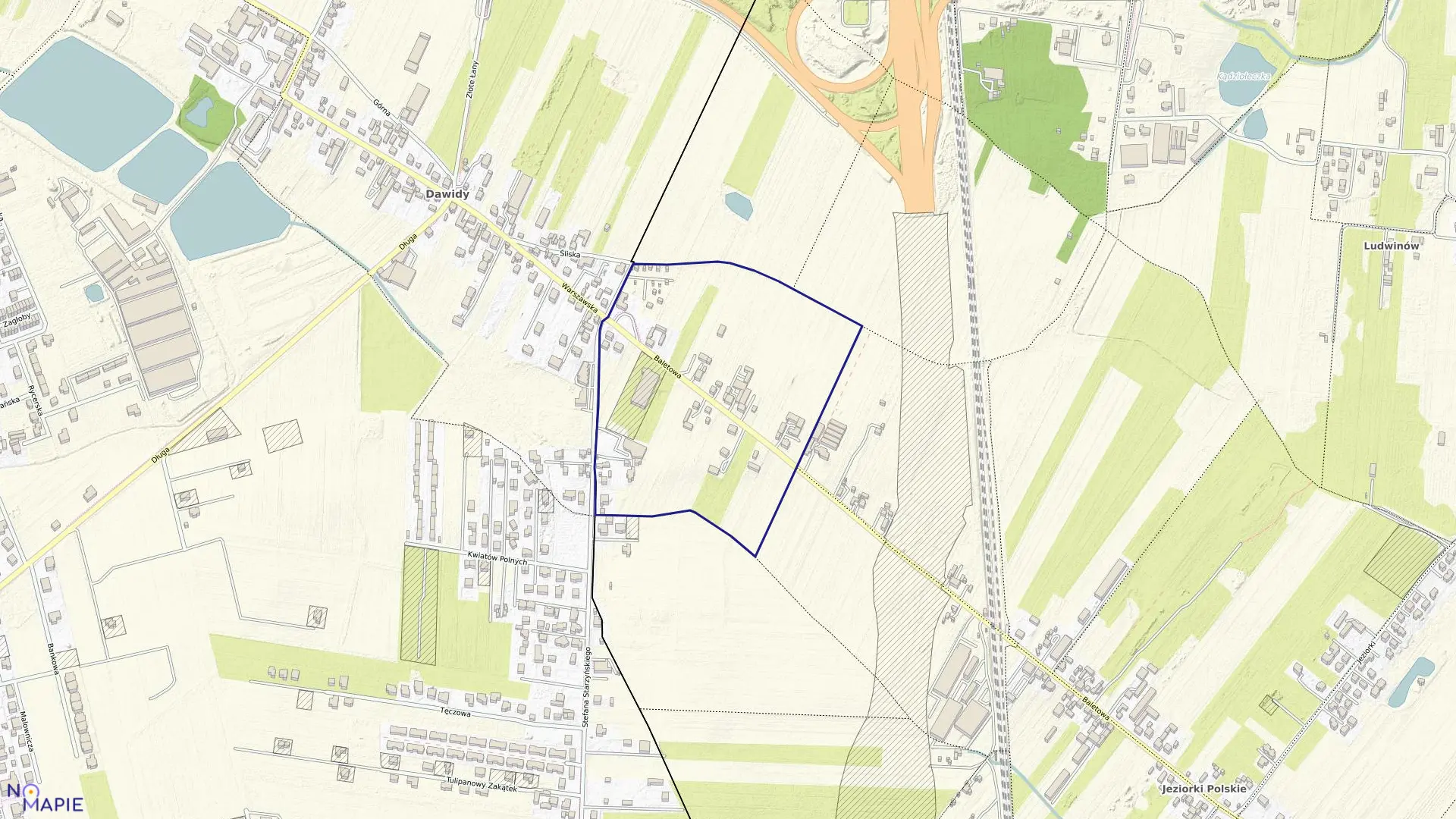 Mapa obrębu 1-09-35 w mieście Warszawa