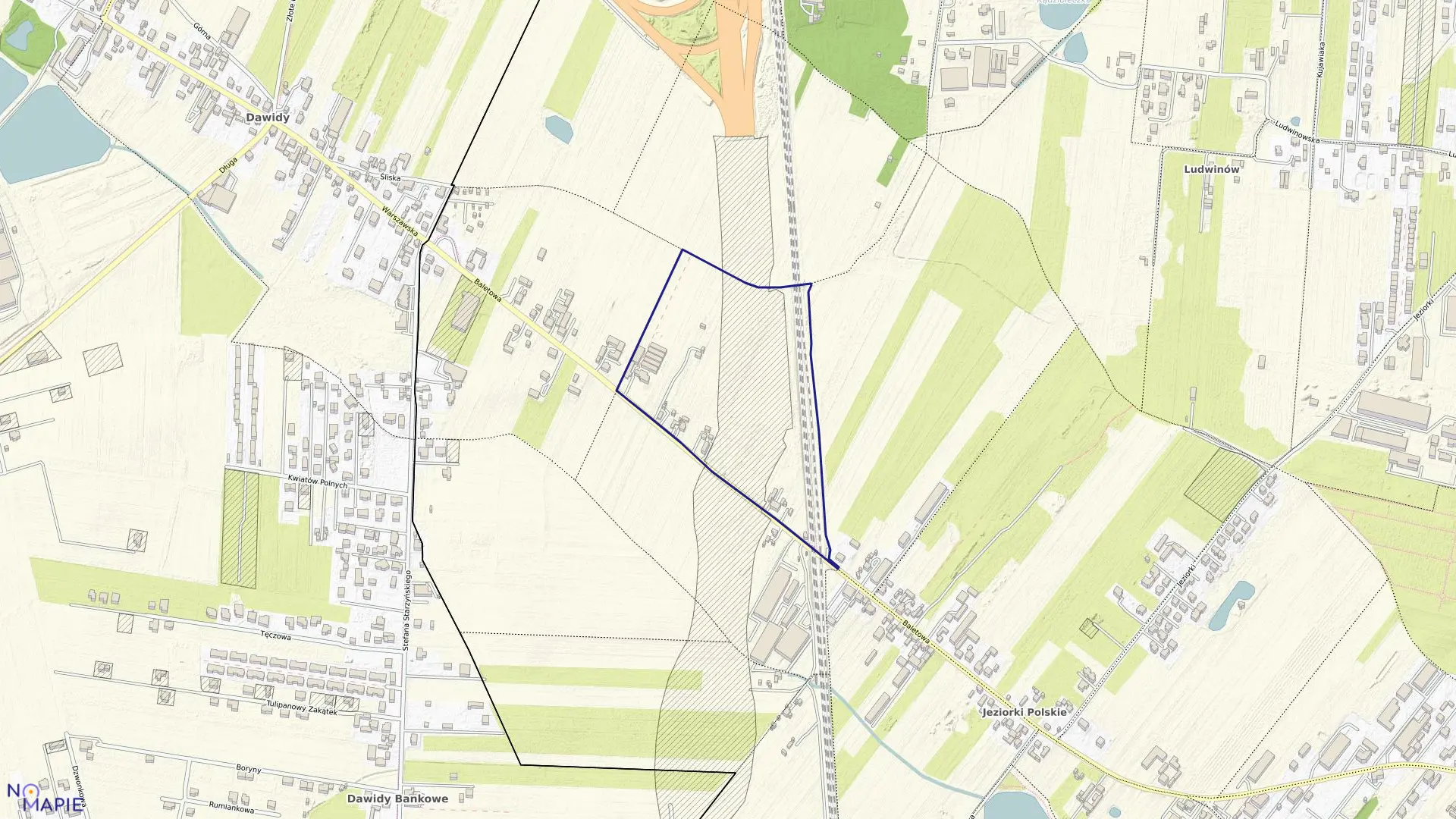 Mapa obrębu 1-09-36 w mieście Warszawa