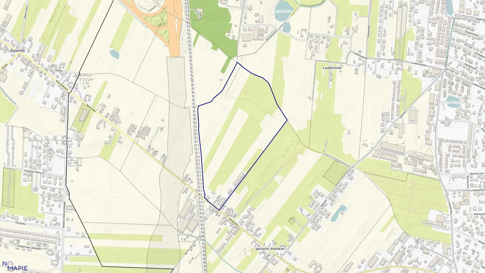 Mapa obrębu 1-09-37 w mieście Warszawa