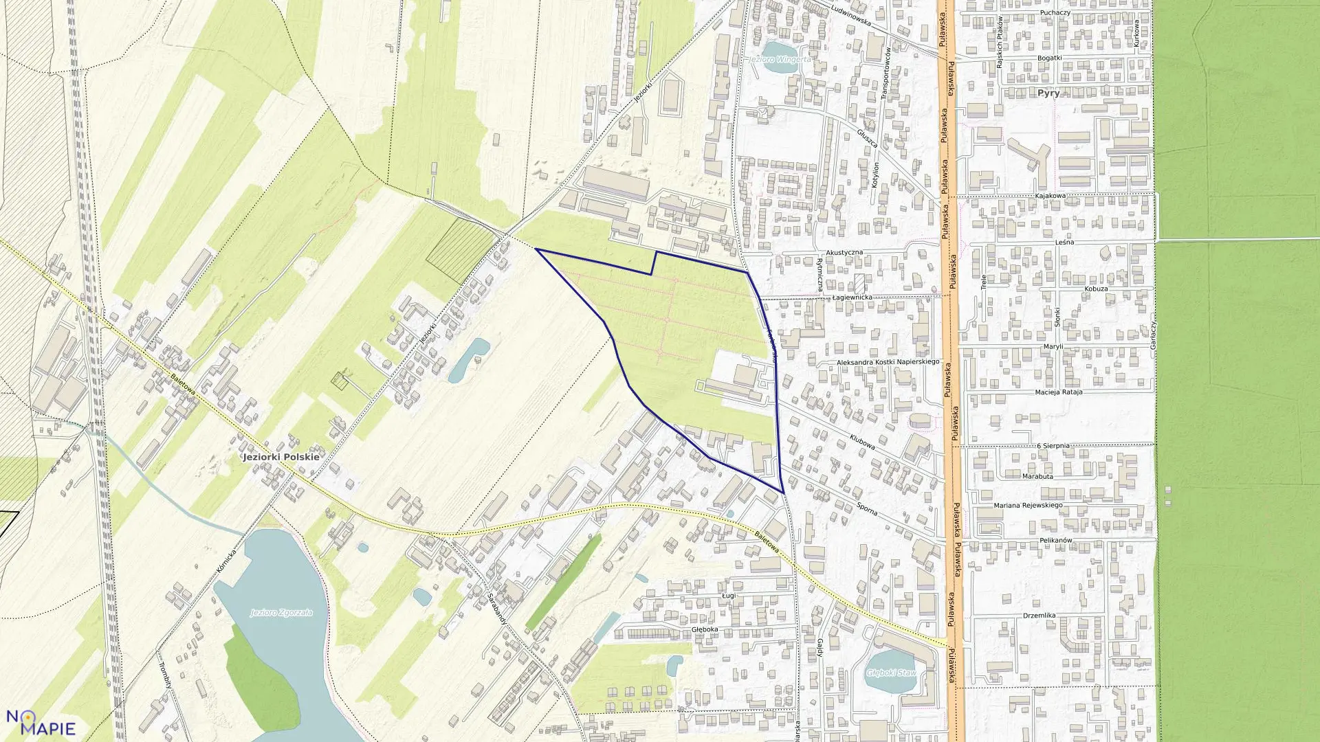 Mapa obrębu 1-09-40 w mieście Warszawa