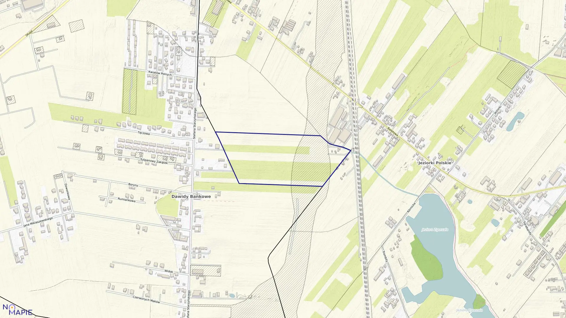 Mapa obrębu 1-09-46 w mieście Warszawa