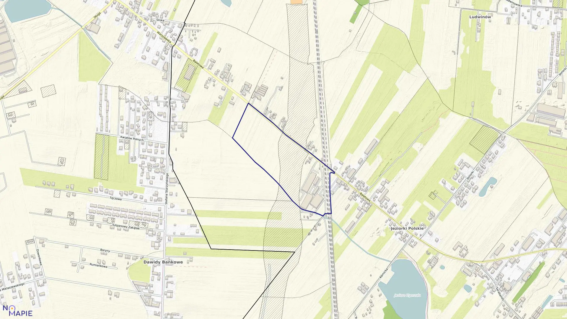 Mapa obrębu 1-09-47 w mieście Warszawa