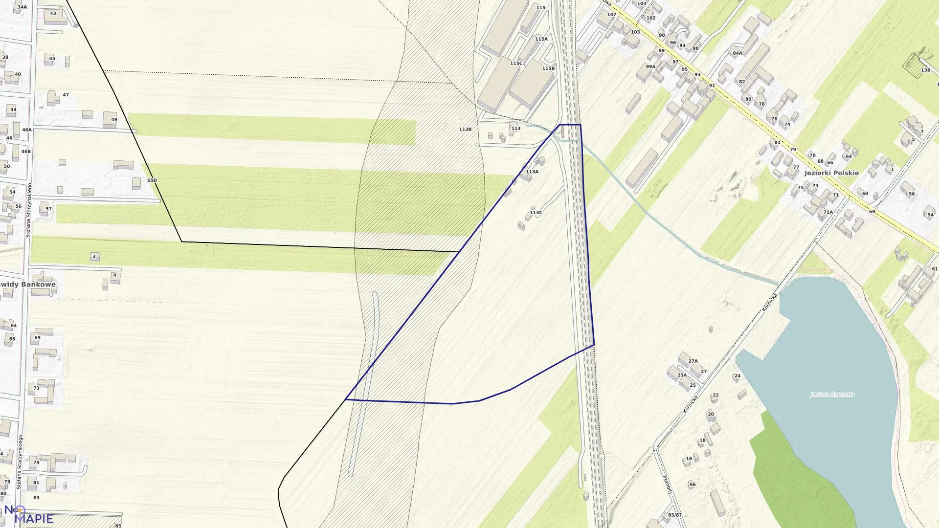 Mapa obrębu 1-09-48 w mieście Warszawa