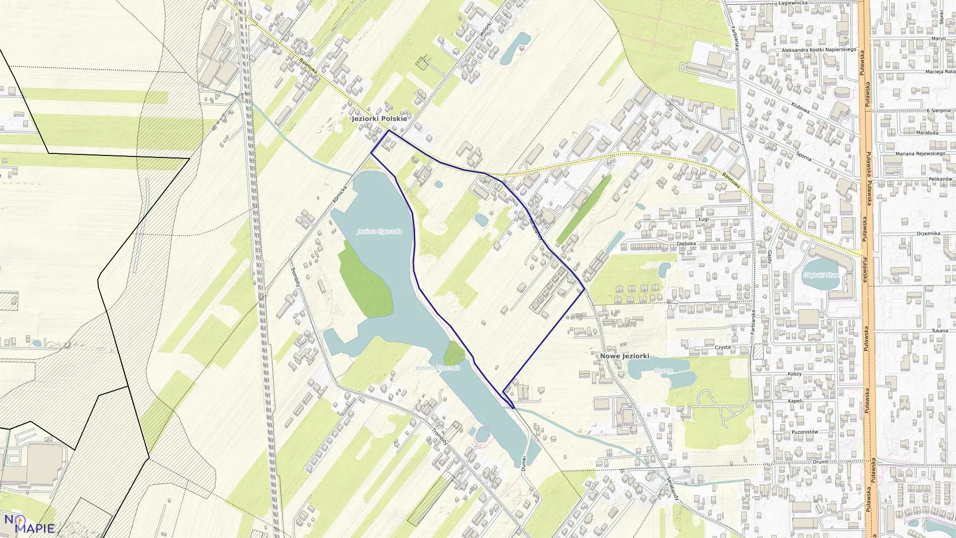 Mapa obrębu 1-09-50 w mieście Warszawa