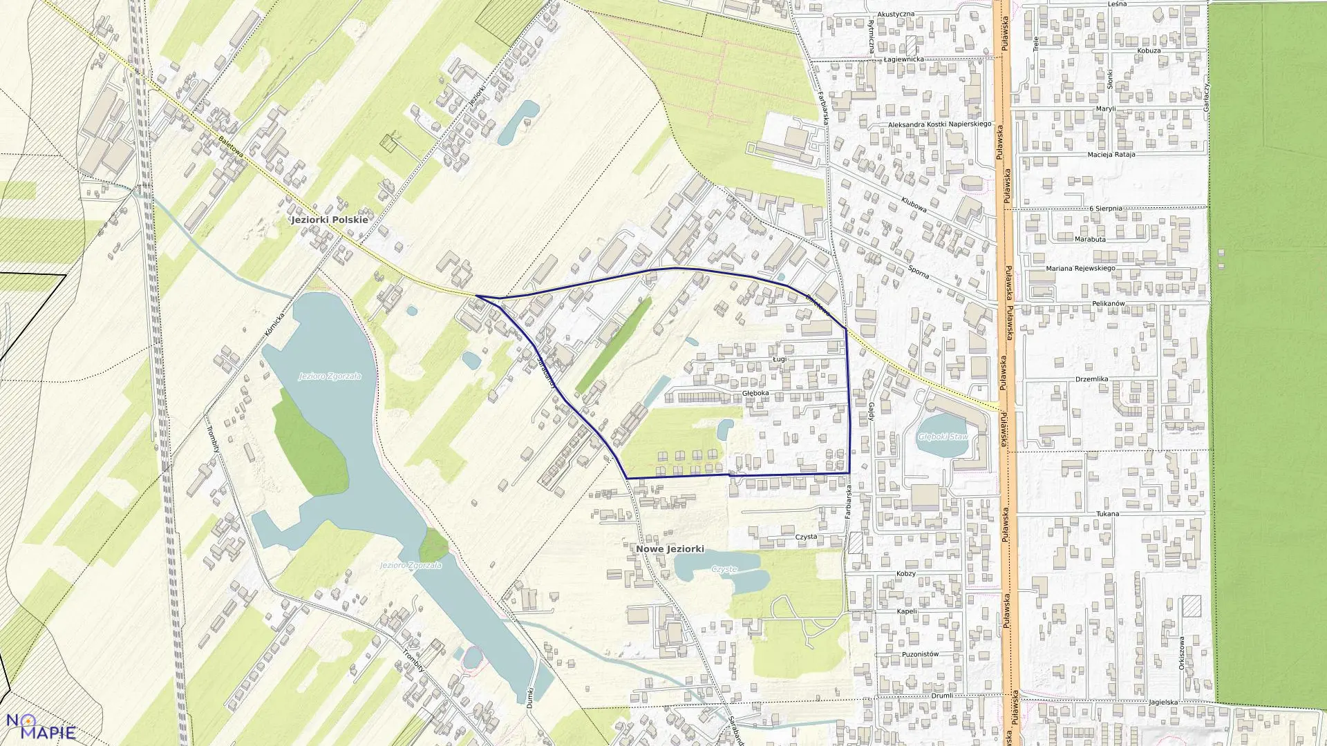 Mapa obrębu 1-09-51 w mieście Warszawa