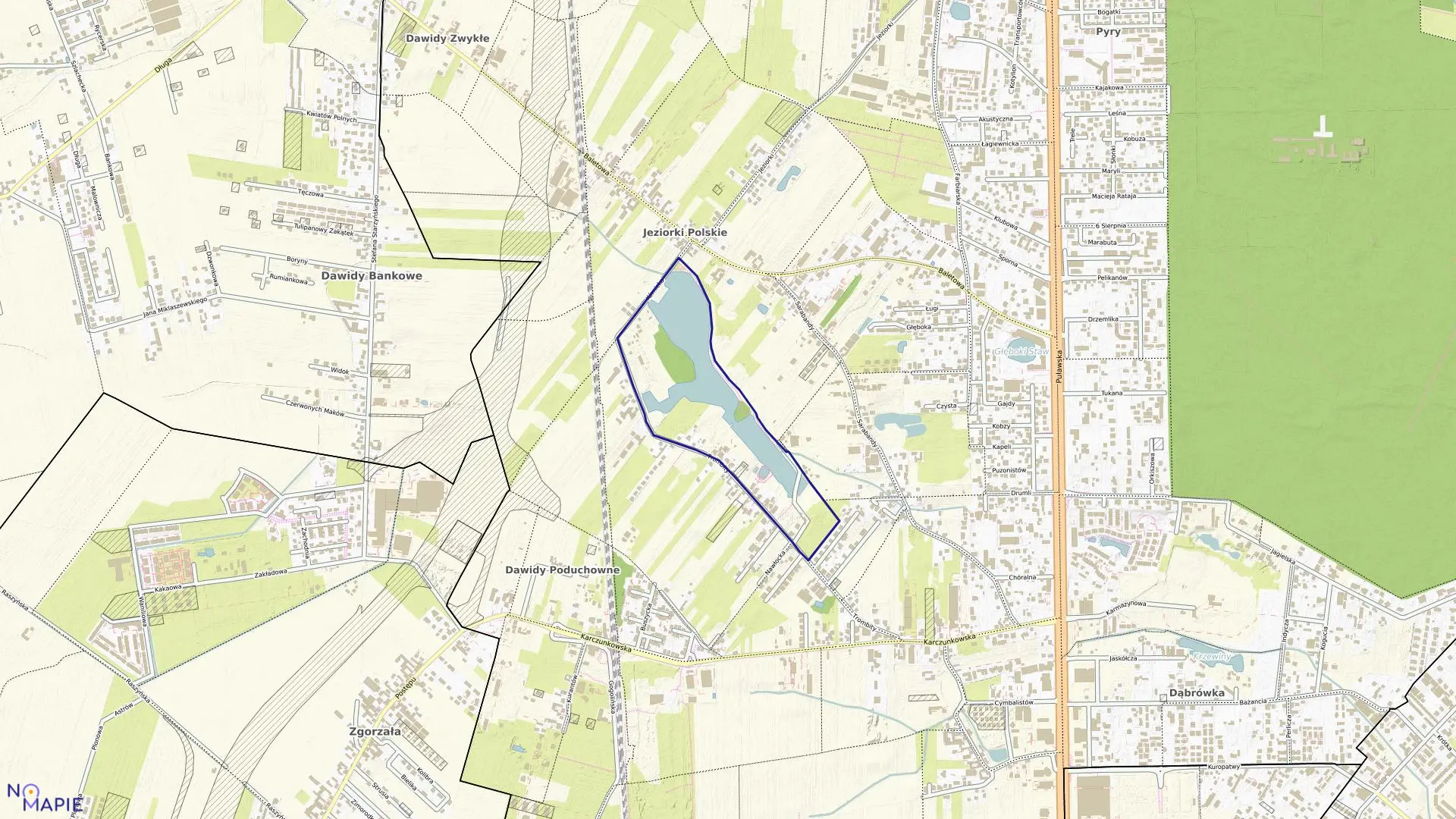 Mapa obrębu 1-09-56 w mieście Warszawa