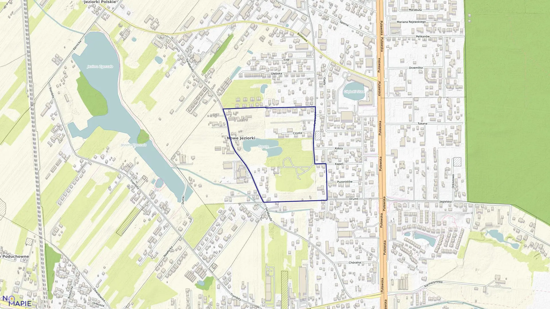 Mapa obrębu 1-09-59 w mieście Warszawa