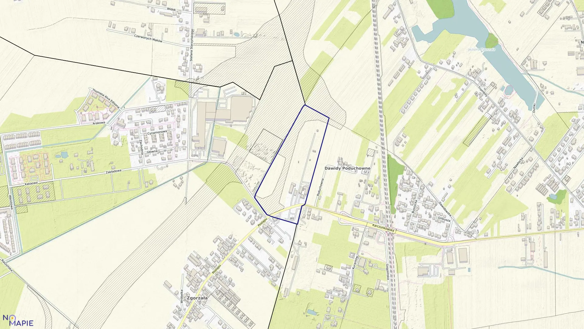 Mapa obrębu 1-09-60 w mieście Warszawa