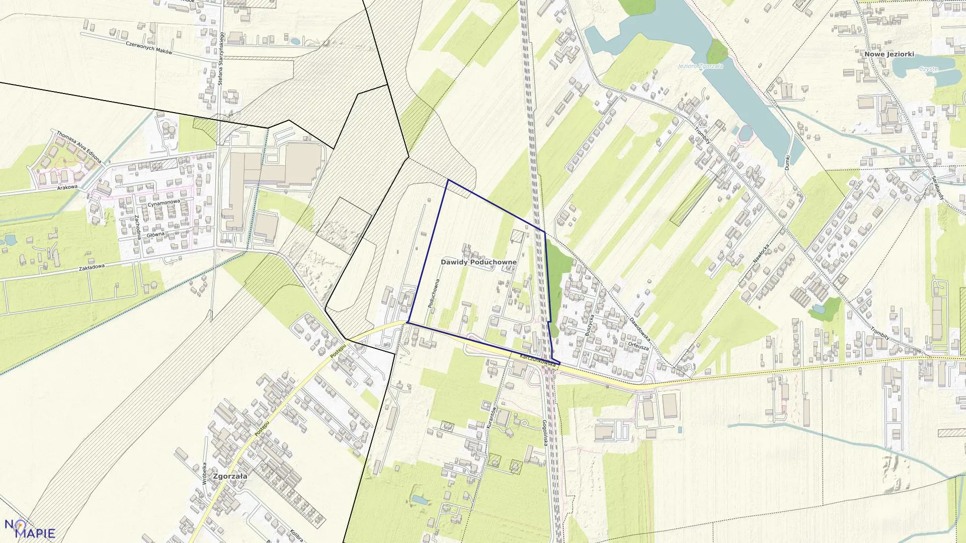 Mapa obrębu 1-09-61 w mieście Warszawa