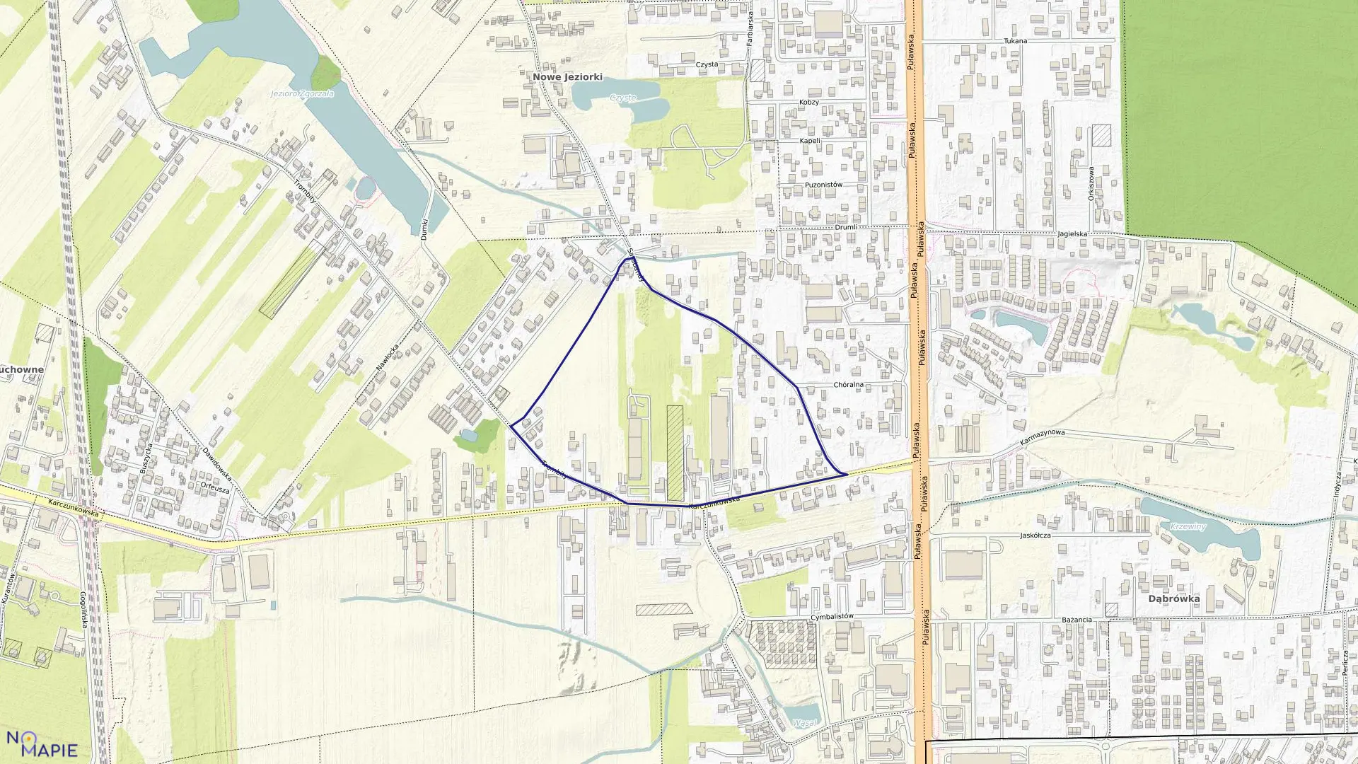 Mapa obrębu 1-09-65 w mieście Warszawa