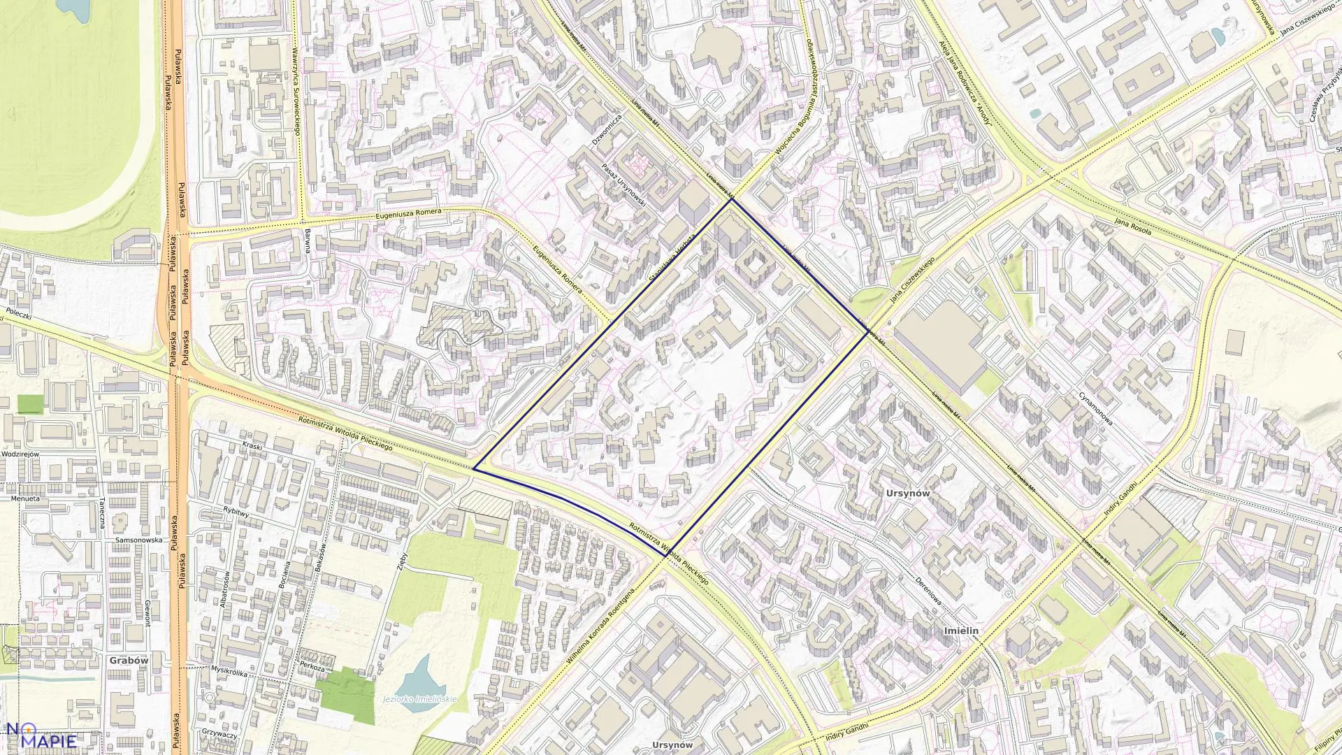 Mapa obrębu 1-10-16 w mieście Warszawa