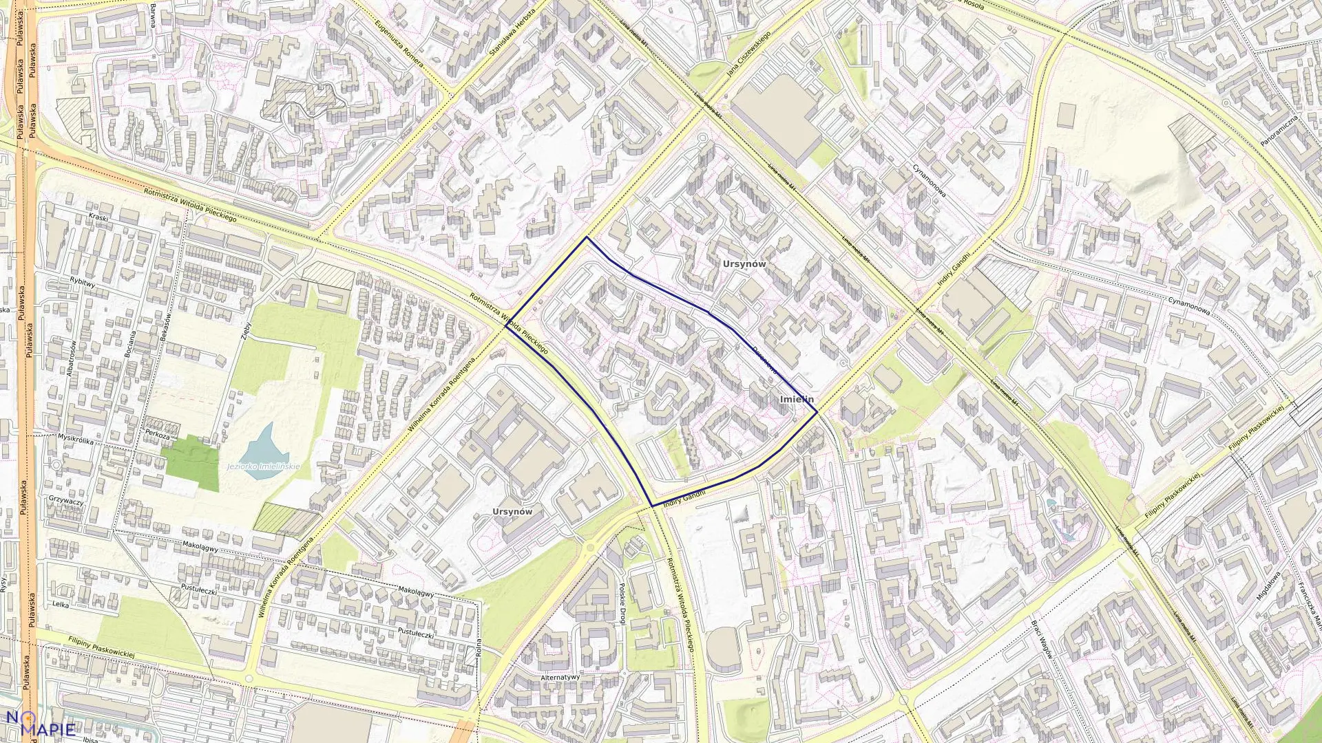 Mapa obrębu 1-10-17 w mieście Warszawa