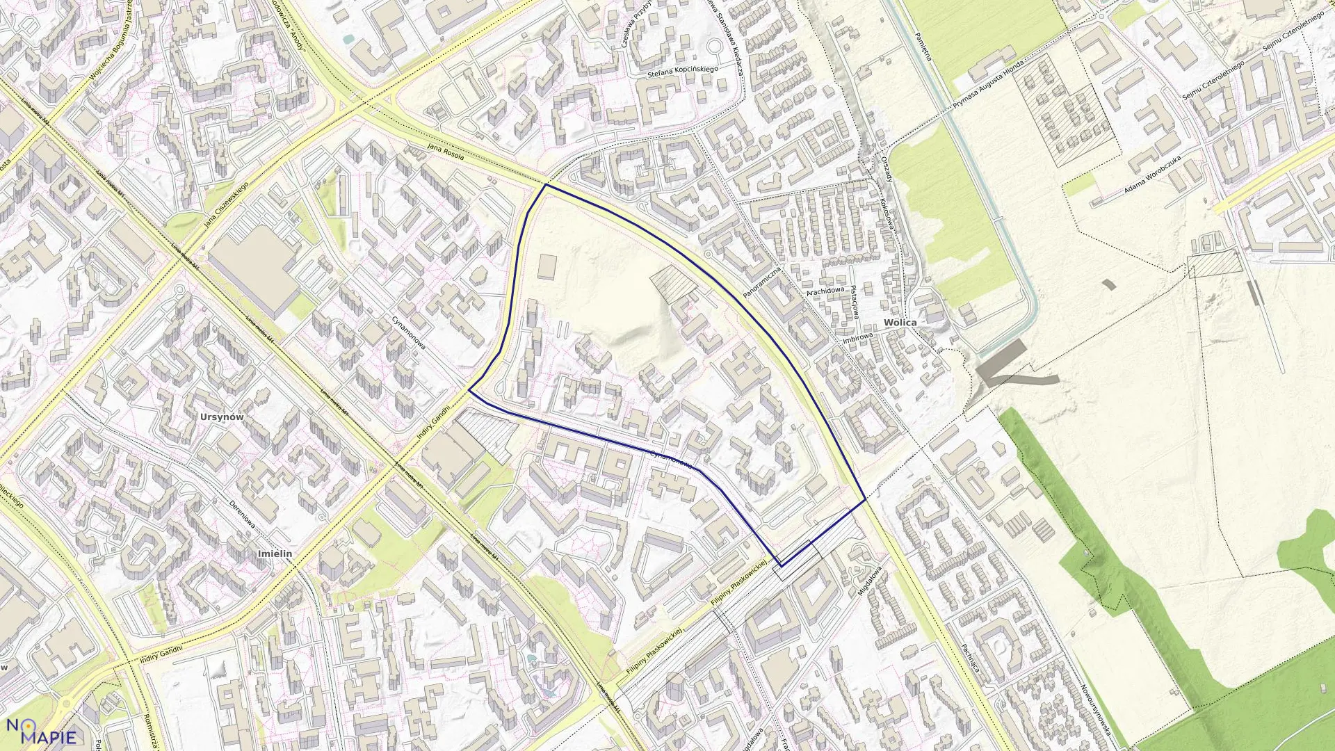 Mapa obrębu 1-10-29 w mieście Warszawa