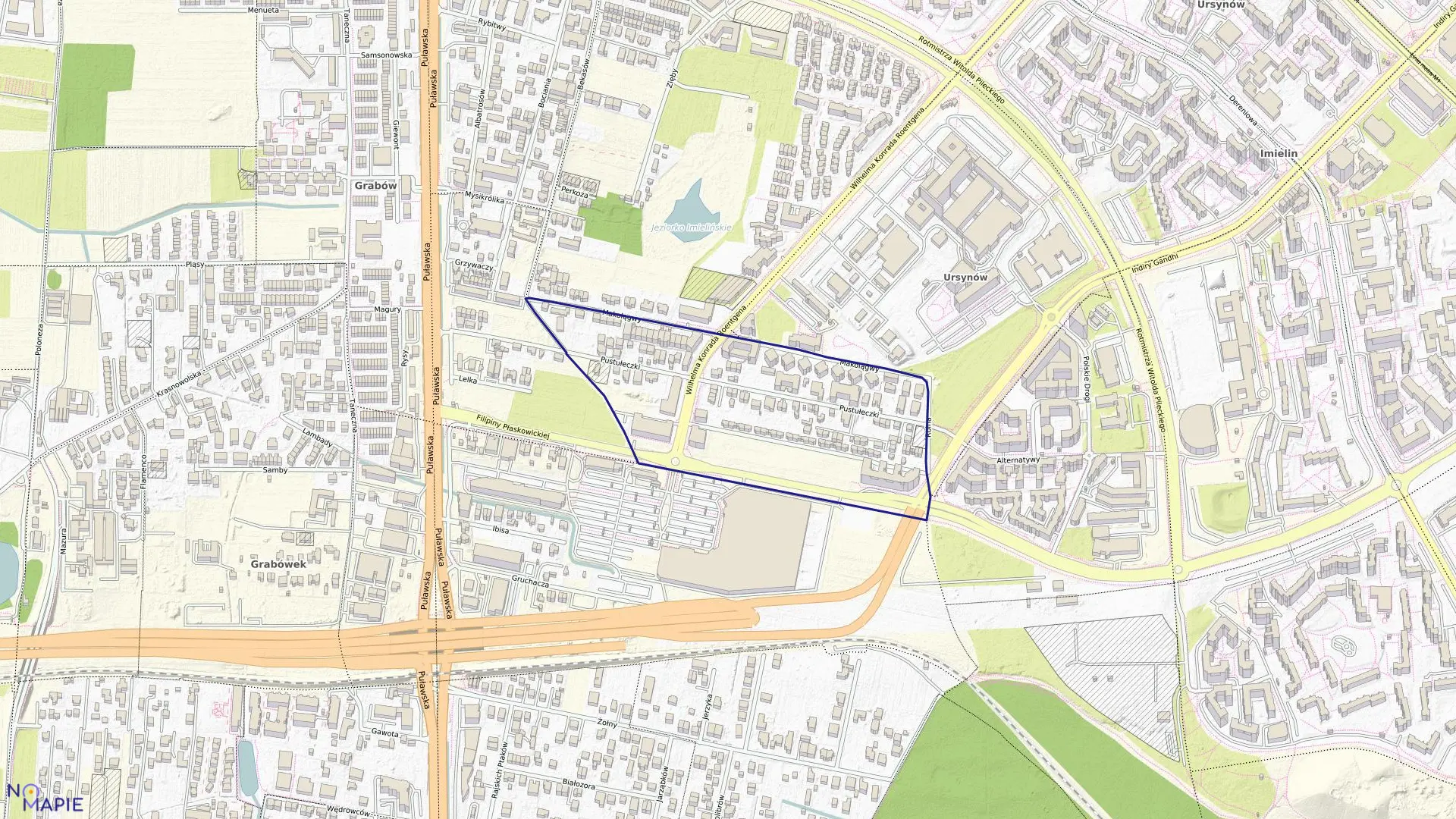 Mapa obrębu 1-10-78 w mieście Warszawa