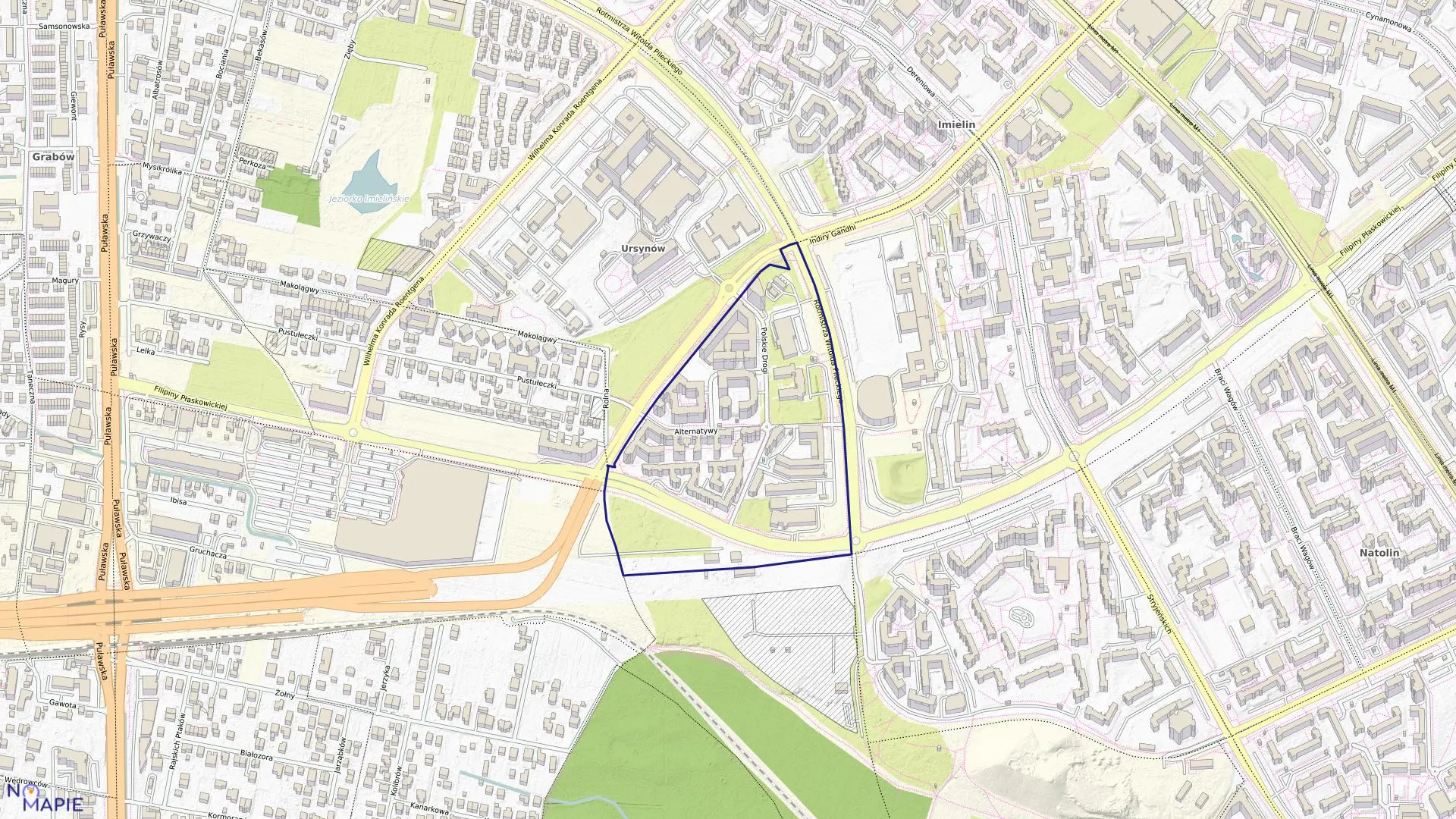 Mapa obrębu 1-10-79 w mieście Warszawa