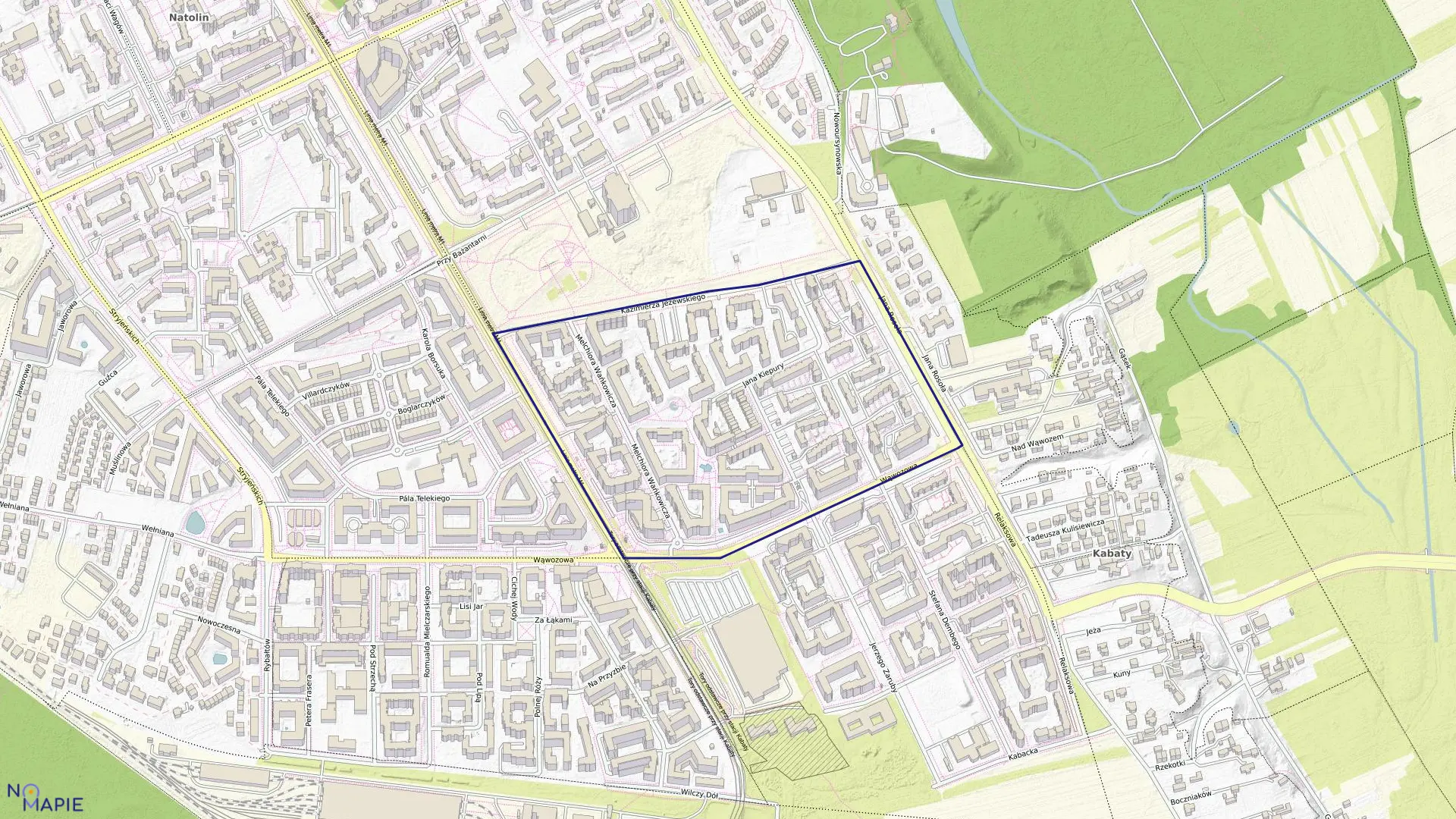 Mapa obrębu 1-11-11 w mieście Warszawa