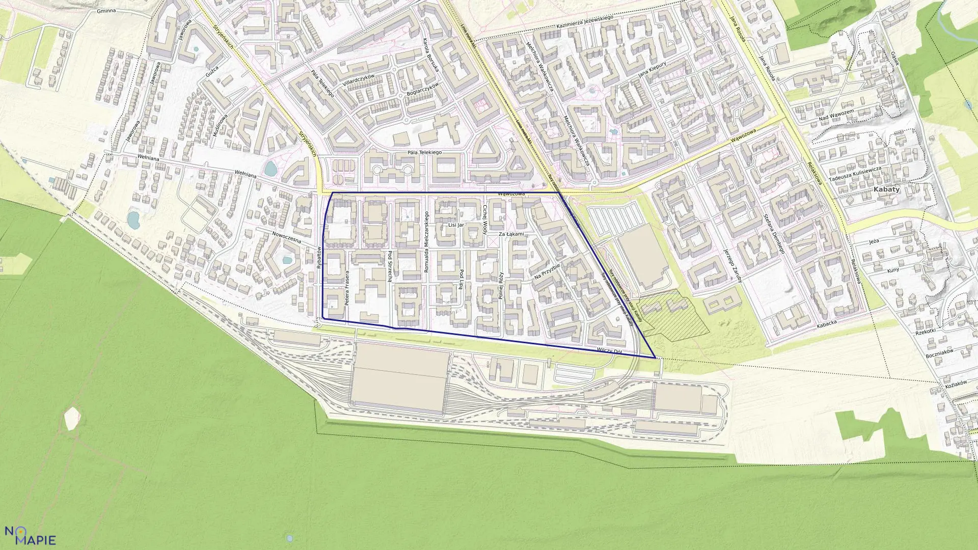 Mapa obrębu 1-11-12 w mieście Warszawa