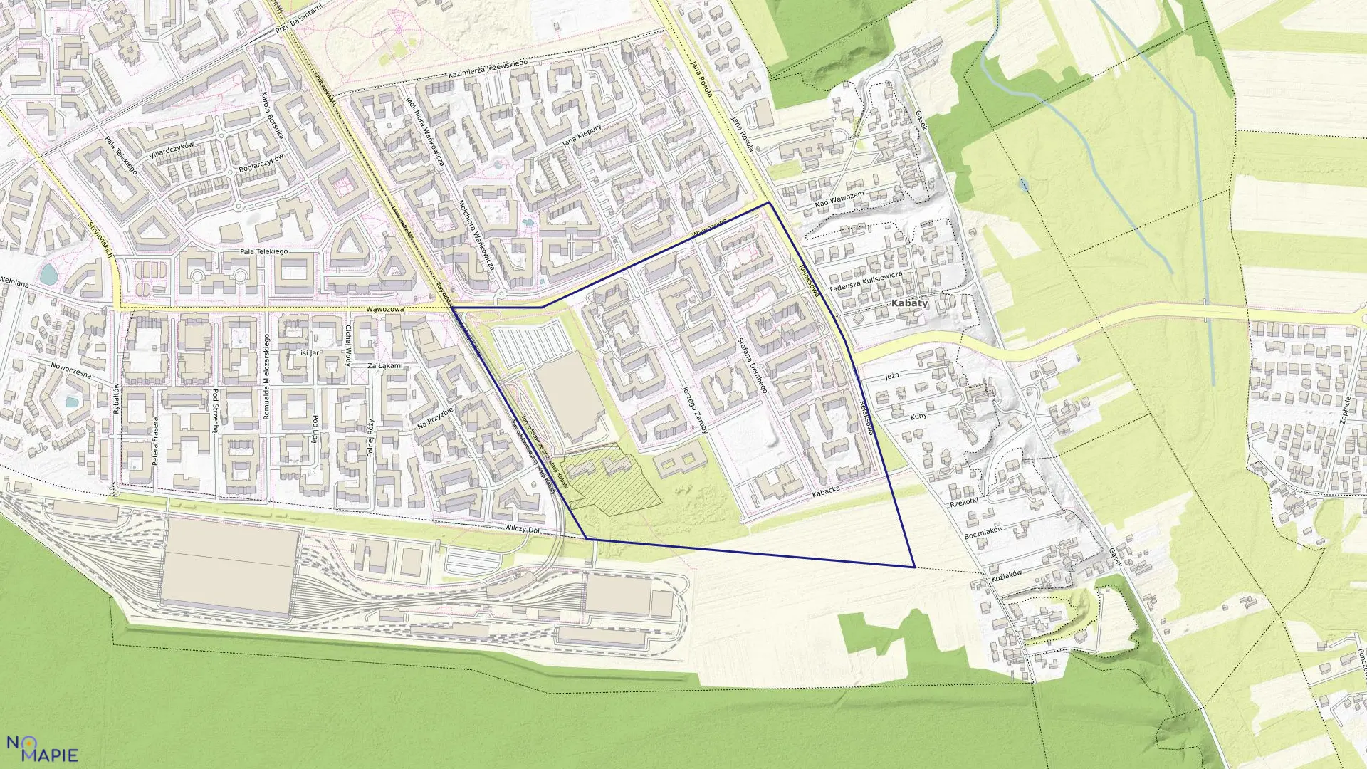 Mapa obrębu 1-11-13 w mieście Warszawa