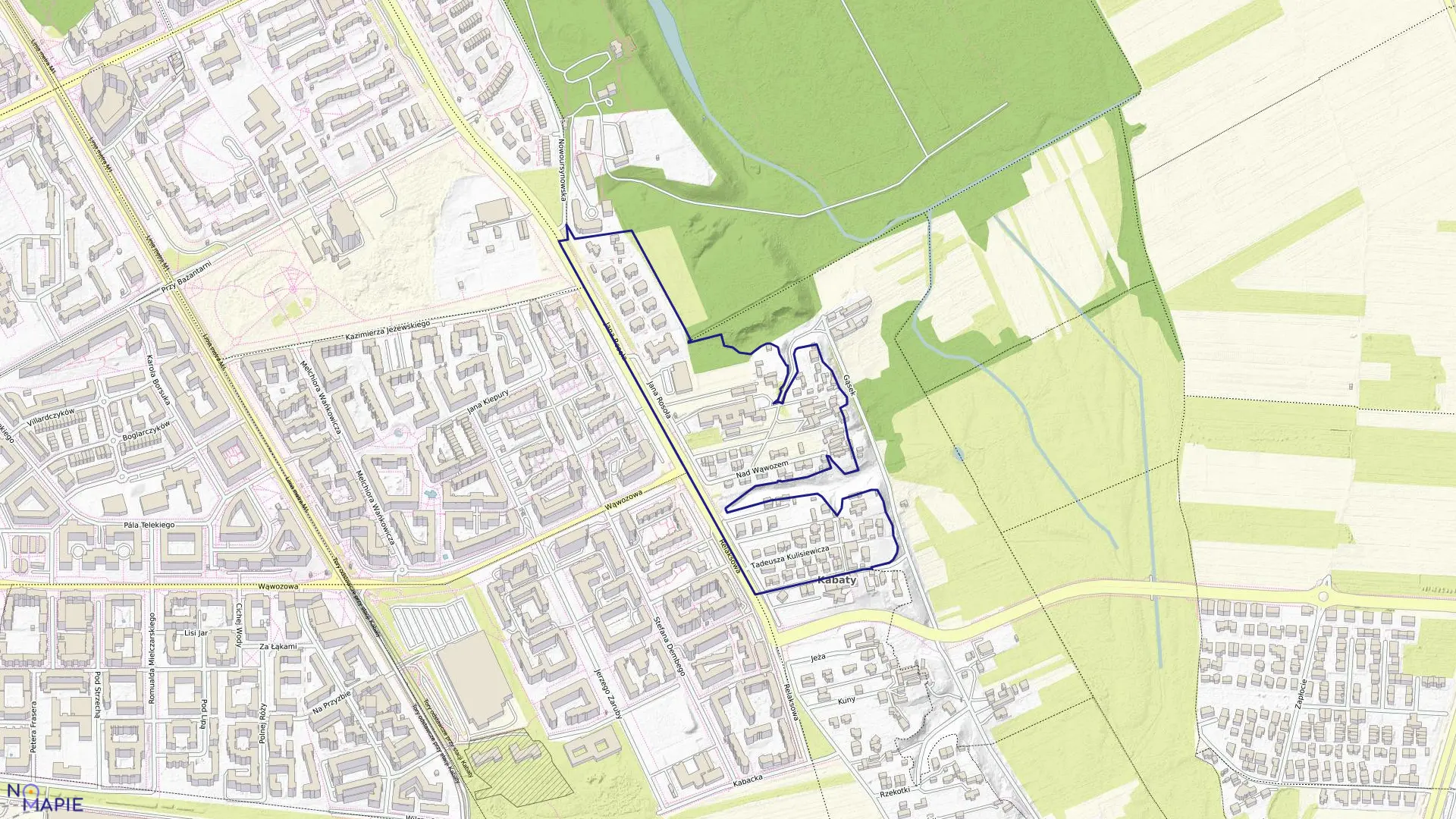 Mapa obrębu 1-11-17 w mieście Warszawa