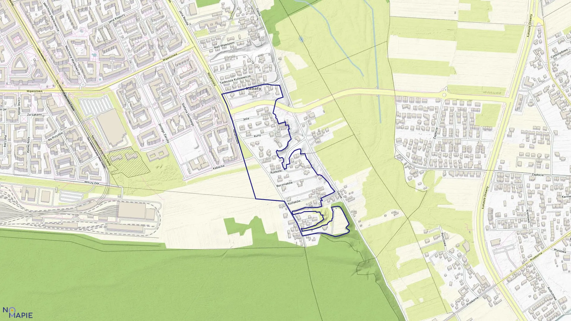 Mapa obrębu 1-11-18 w mieście Warszawa