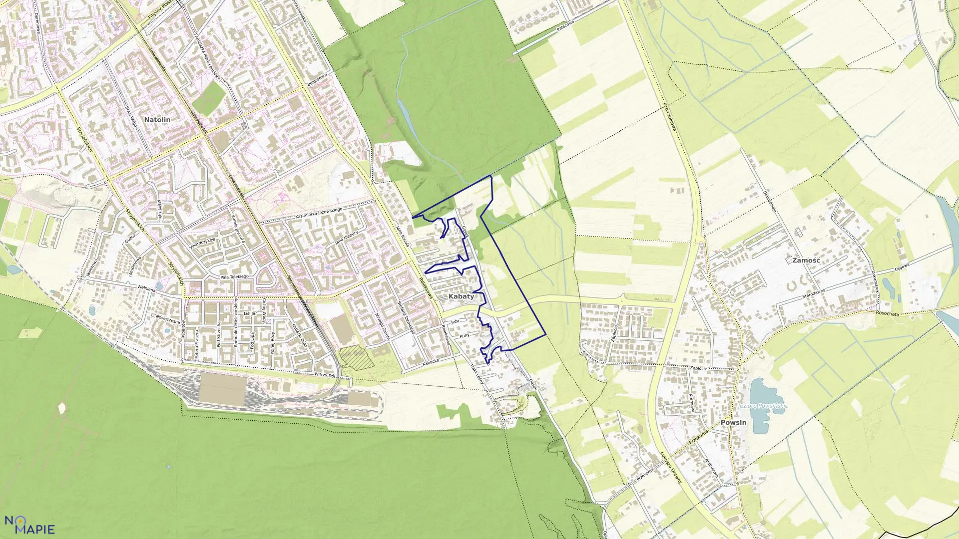 Mapa obrębu 1-11-19 w mieście Warszawa