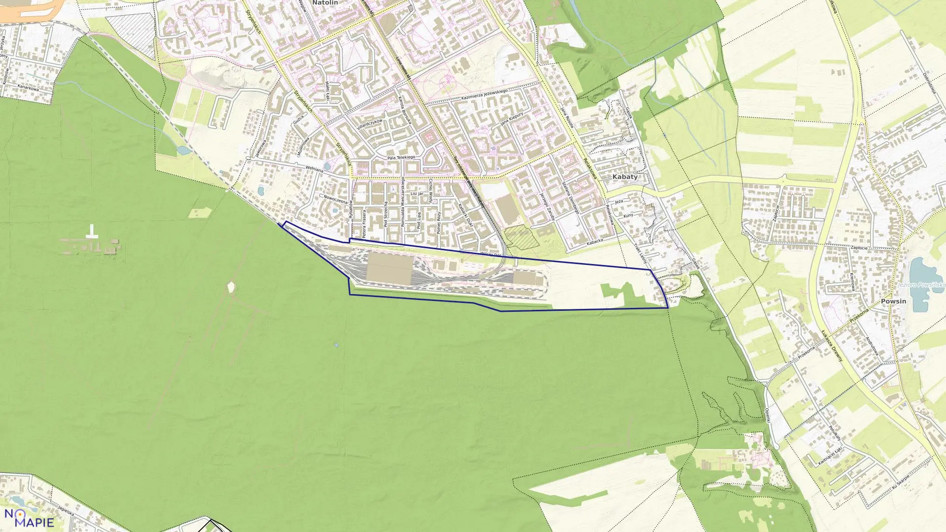 Mapa obrębu 1-12-03 w mieście Warszawa